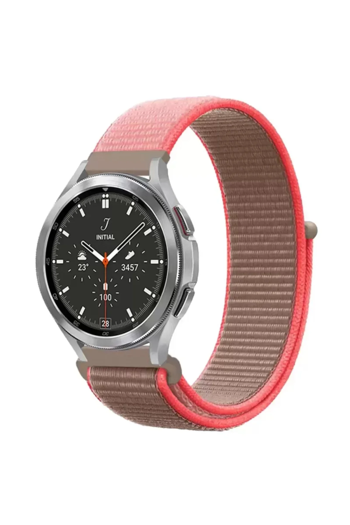 Newface Watch 22mm Hasırlı Cırtcırtlı Kordon - Pembe