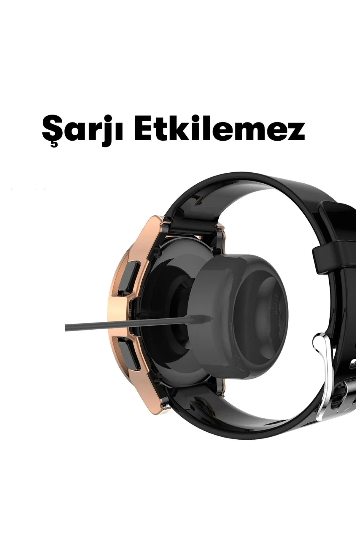 Newface Watch 5 Pro 45mm Wall Camlı Kasa Ekran Koruyucu - Siyah