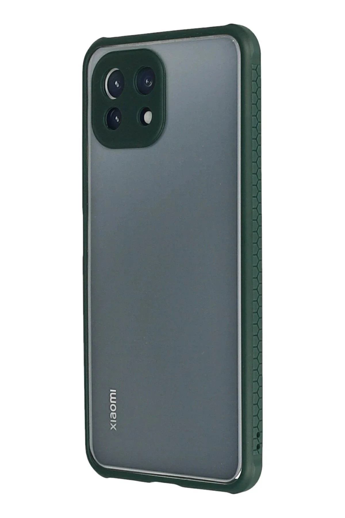 Newface Xiaomi Mi 11 Lite Kılıf Miami Şeffaf Silikon - Koyu Yeşil