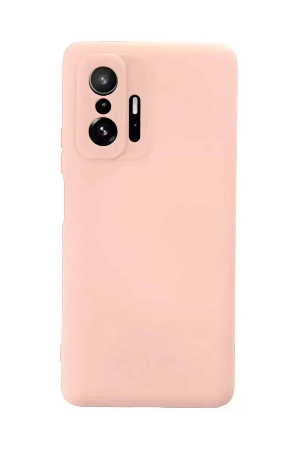 Newface Xiaomi Mi 11t Pro Kılıf Nano İçi Kadife Silikon - Pudra