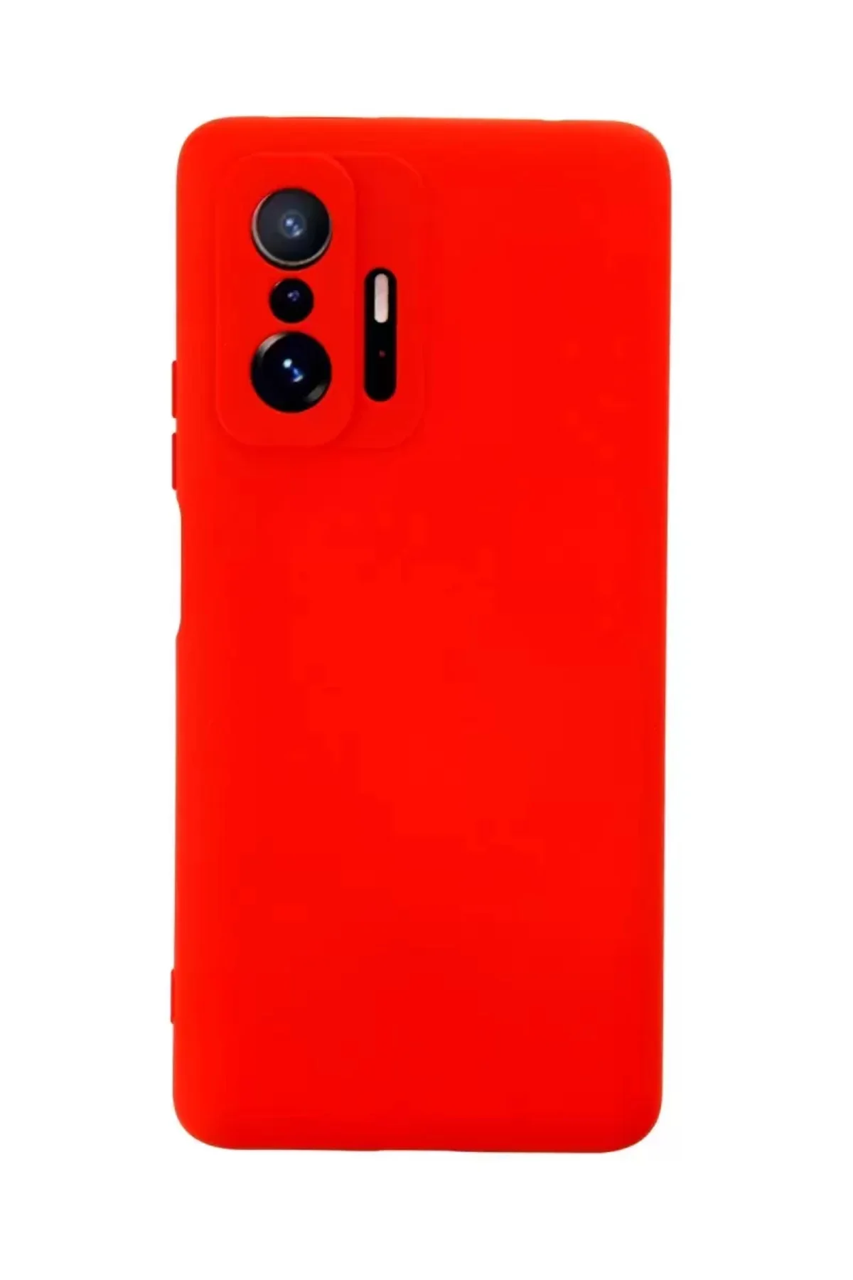Newface Xiaomi Mi 11t Pro Kılıf Nano İçi Kadife Silikon - Kırmızı