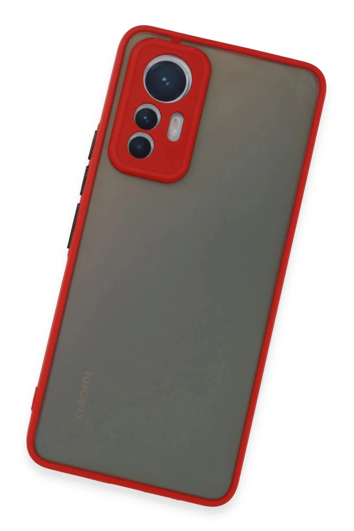 Newface Xiaomi Mi 12 Lite Kılıf Montreal Silikon Kapak - Kırmızı