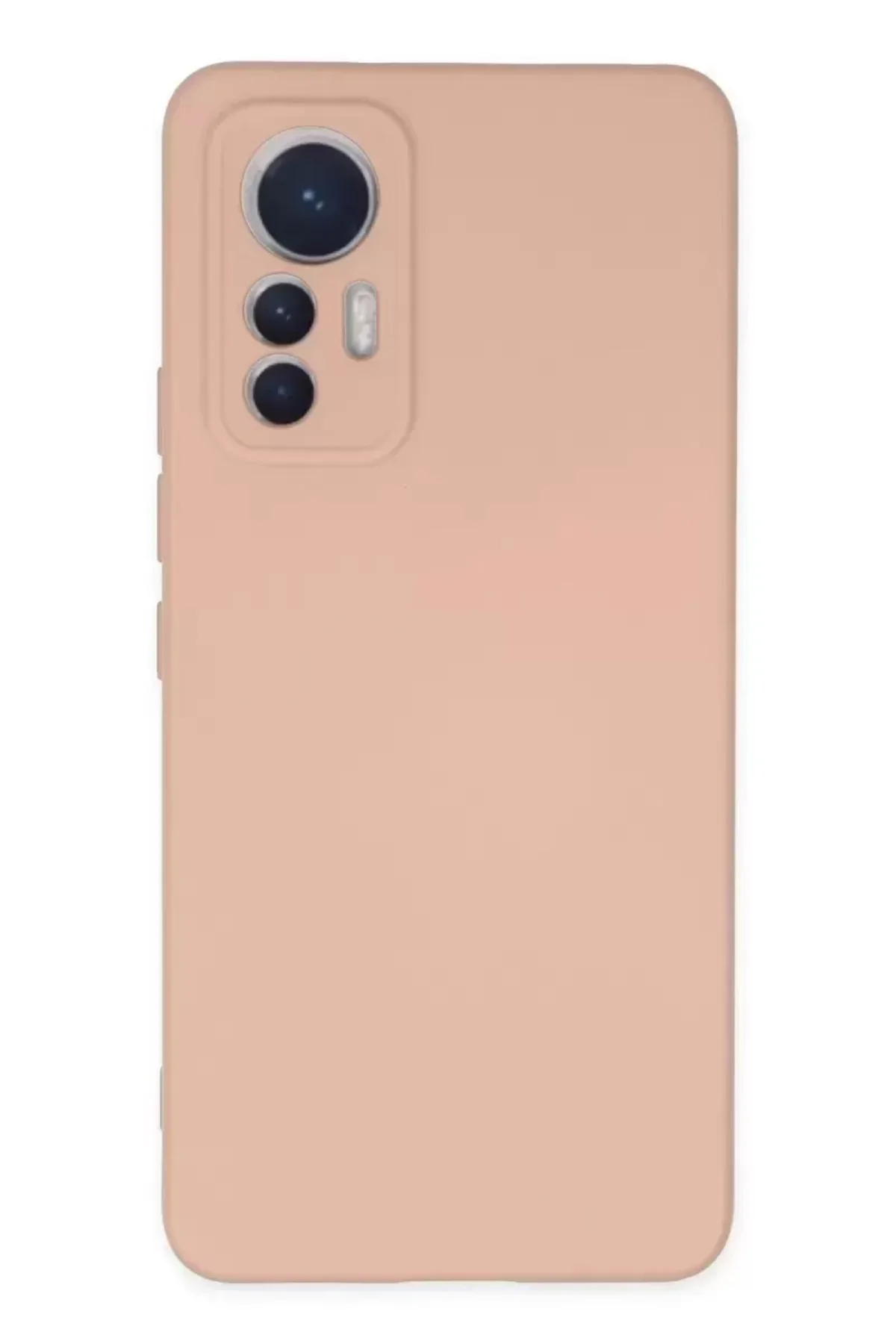 Newface Xiaomi Mi 12 Lite Kılıf Nano İçi Kadife Silikon - Pudra