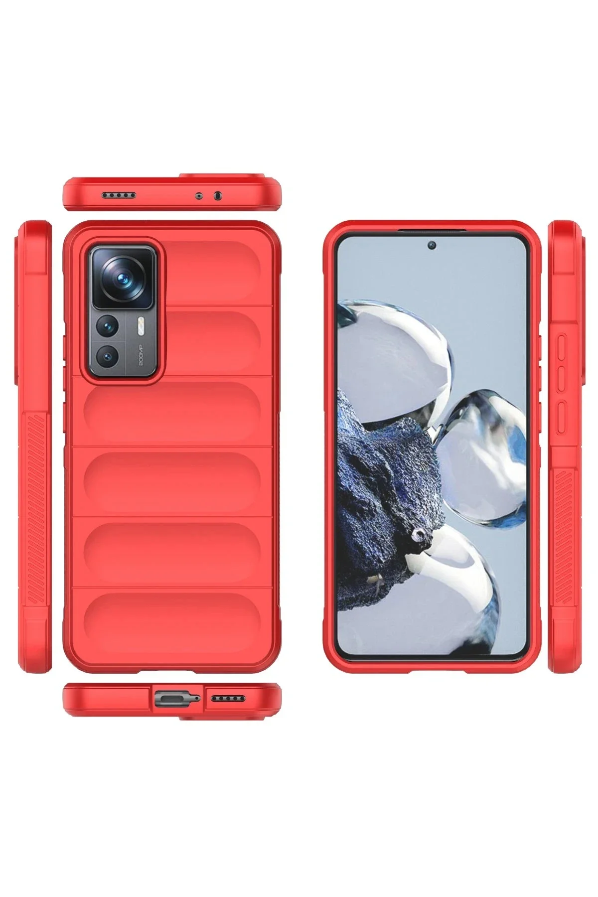 Newface Xiaomi Mi 12t Pro Kılıf Optimum Silikon - Kırmızı