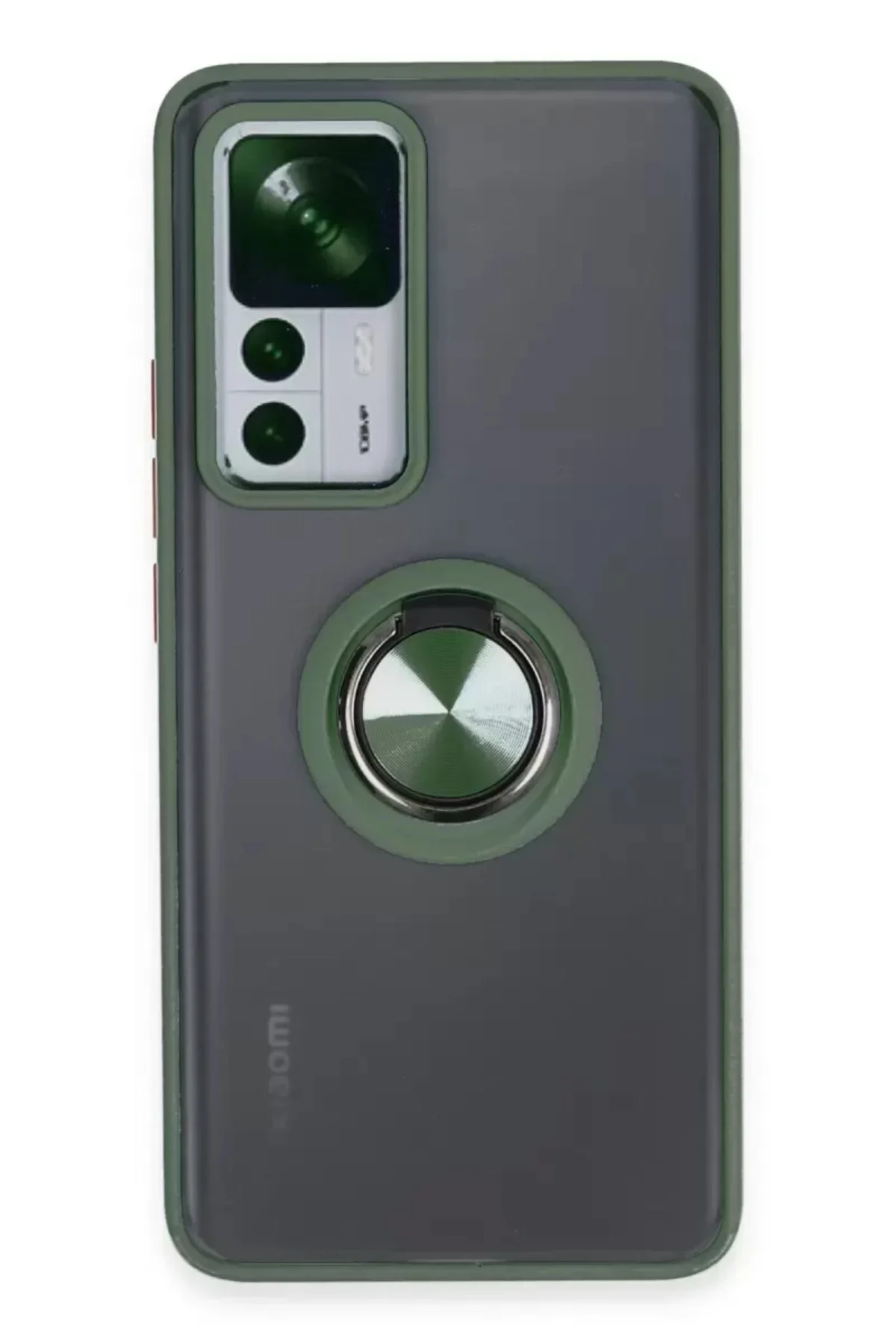 Newface Xiaomi Mi 12t Pro Kılıf Montreal Yüzüklü Silikon Kapak - Yeşil
