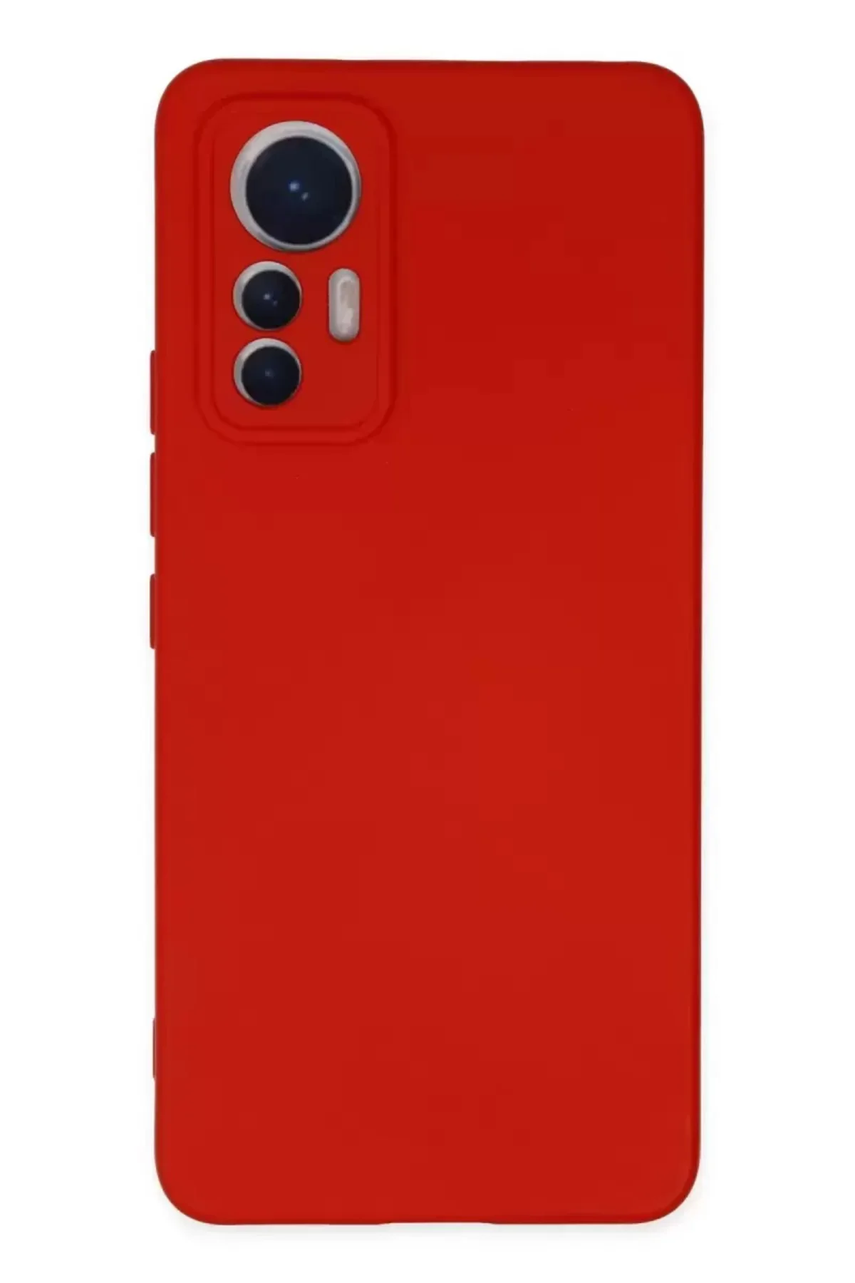 Newface Xiaomi Mi 12 Lite Kılıf Nano İçi Kadife Silikon - Kırmızı