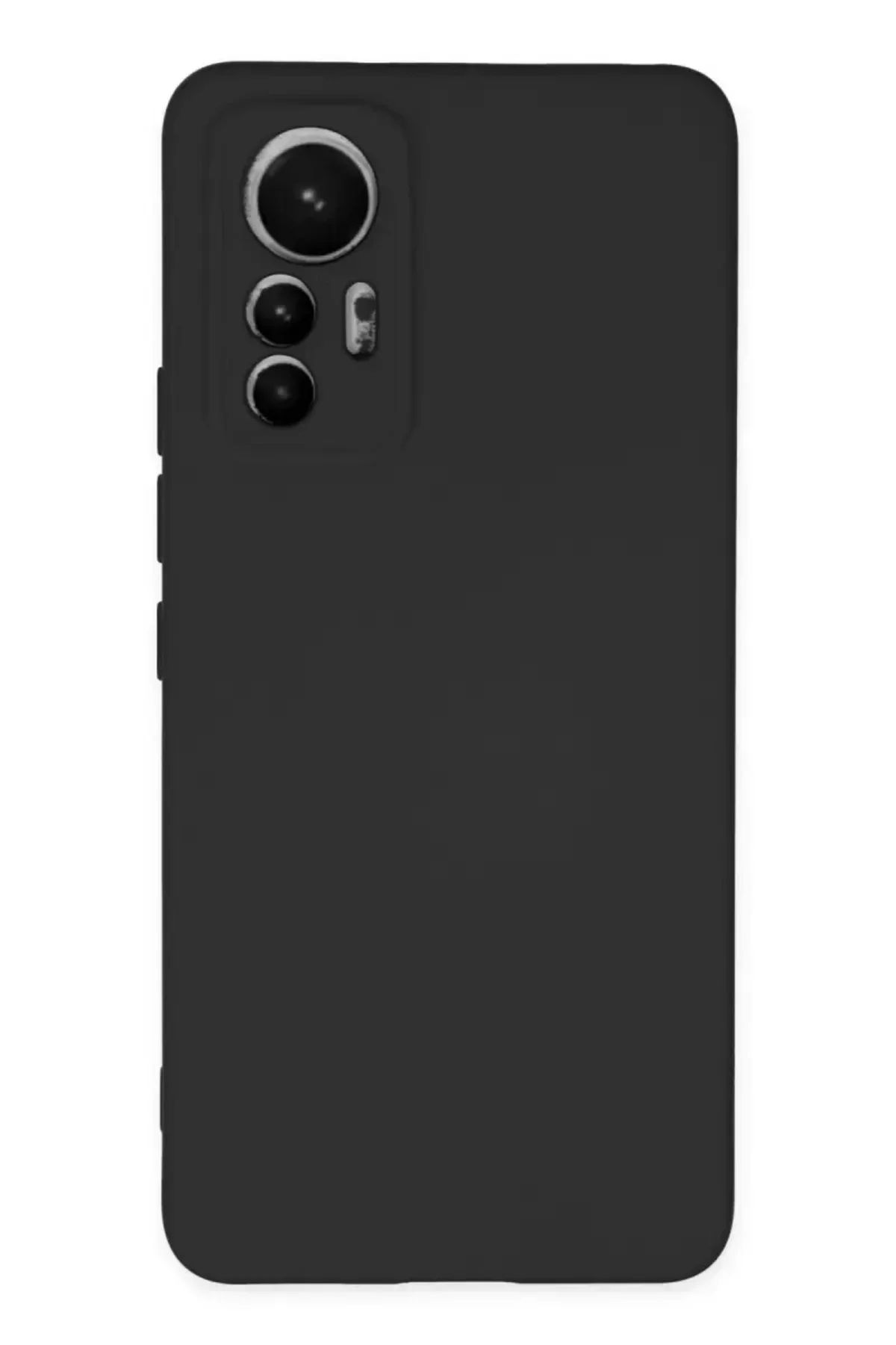Newface Xiaomi Mi 12 Lite Kılıf Nano İçi Kadife Silikon - Siyah