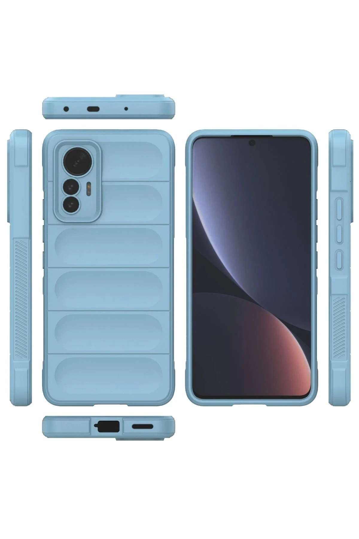 Newface Xiaomi Mi 12 Lite Kılıf Optimum Silikon - Sky Blue