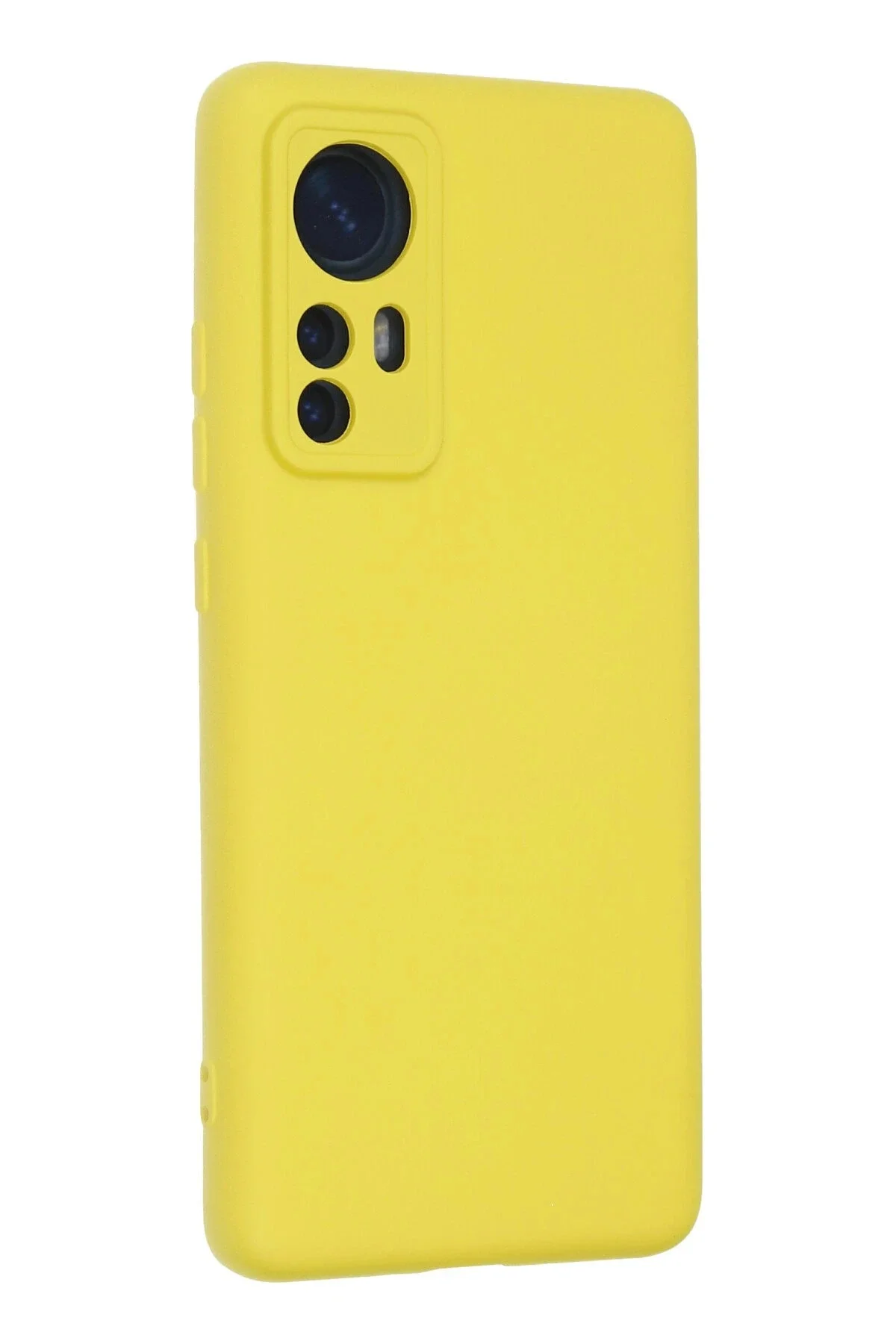 Newface Xiaomi Mi 12 Kılıf Nano İçi Kadife Silikon - Sarı