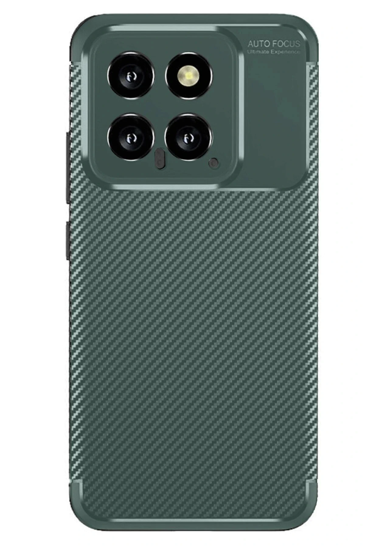 Newface Xiaomi Mi 14t Kılıf Auto Focus Karbon Kapak - Koyu Yeşil