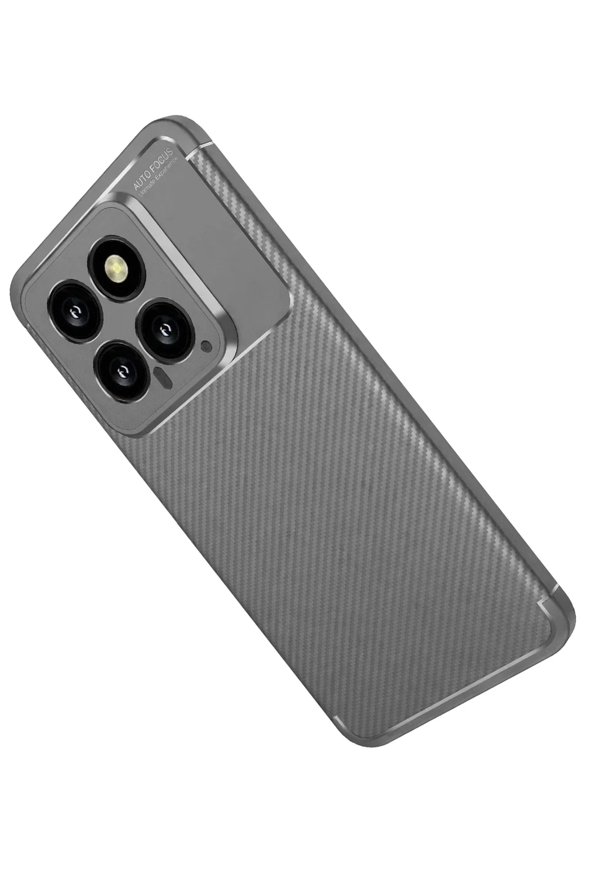 Newface Xiaomi Mi 14t Kılıf Auto Focus Karbon Kapak - Gri