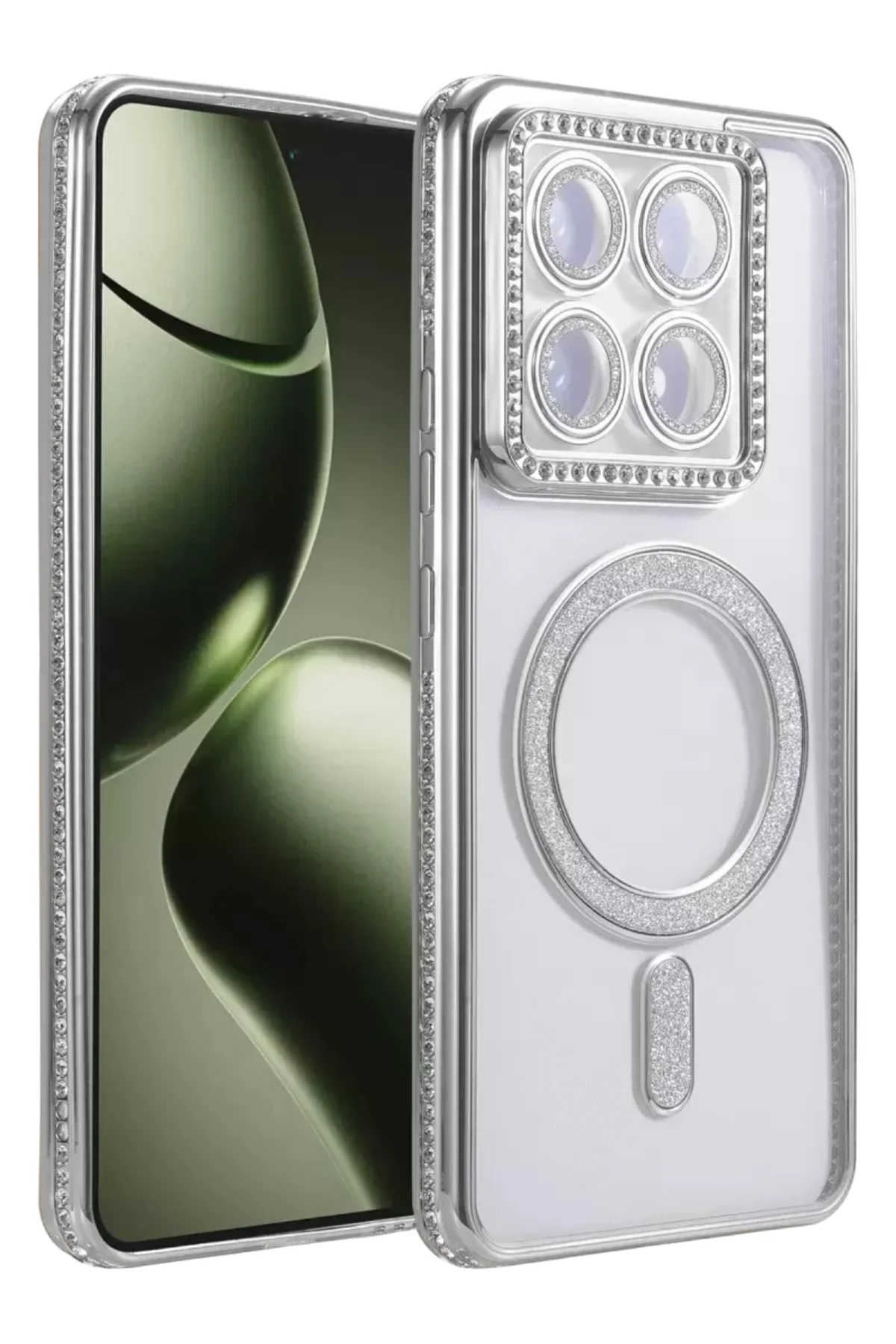Newface Xiaomi Mi 14t Pro Joke Simli Magneticsafe Kılıf - Gümüş