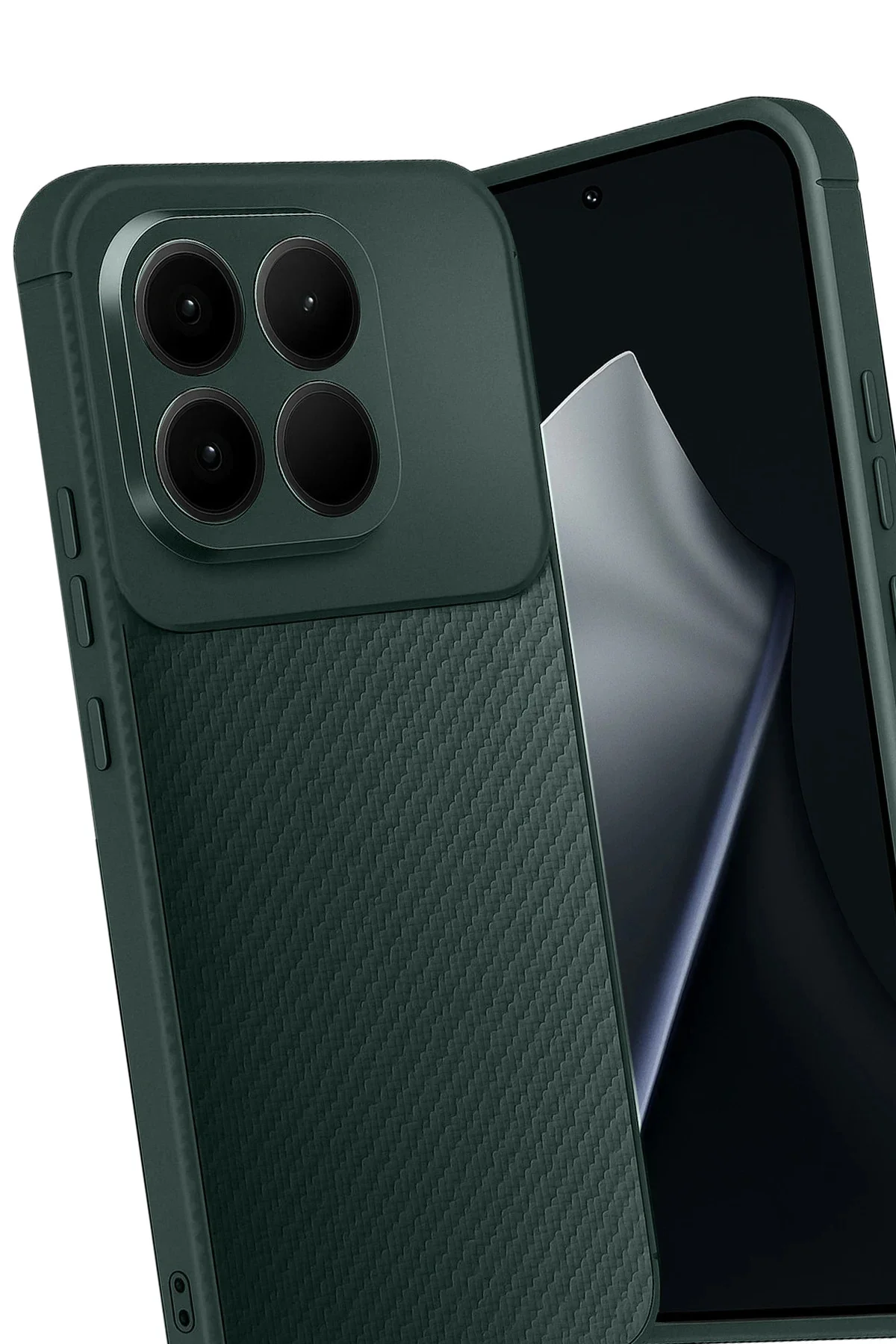 Newface Xiaomi Mi 15t Auto Focus Karbon Kapak - Koyu Yeşil