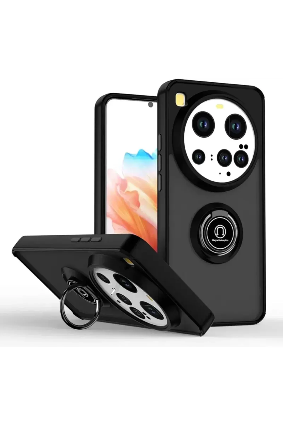 Newface Xiaomi Mi 15 Ultra Kılıf Montreal Yüzüklü Silikon Kapak -