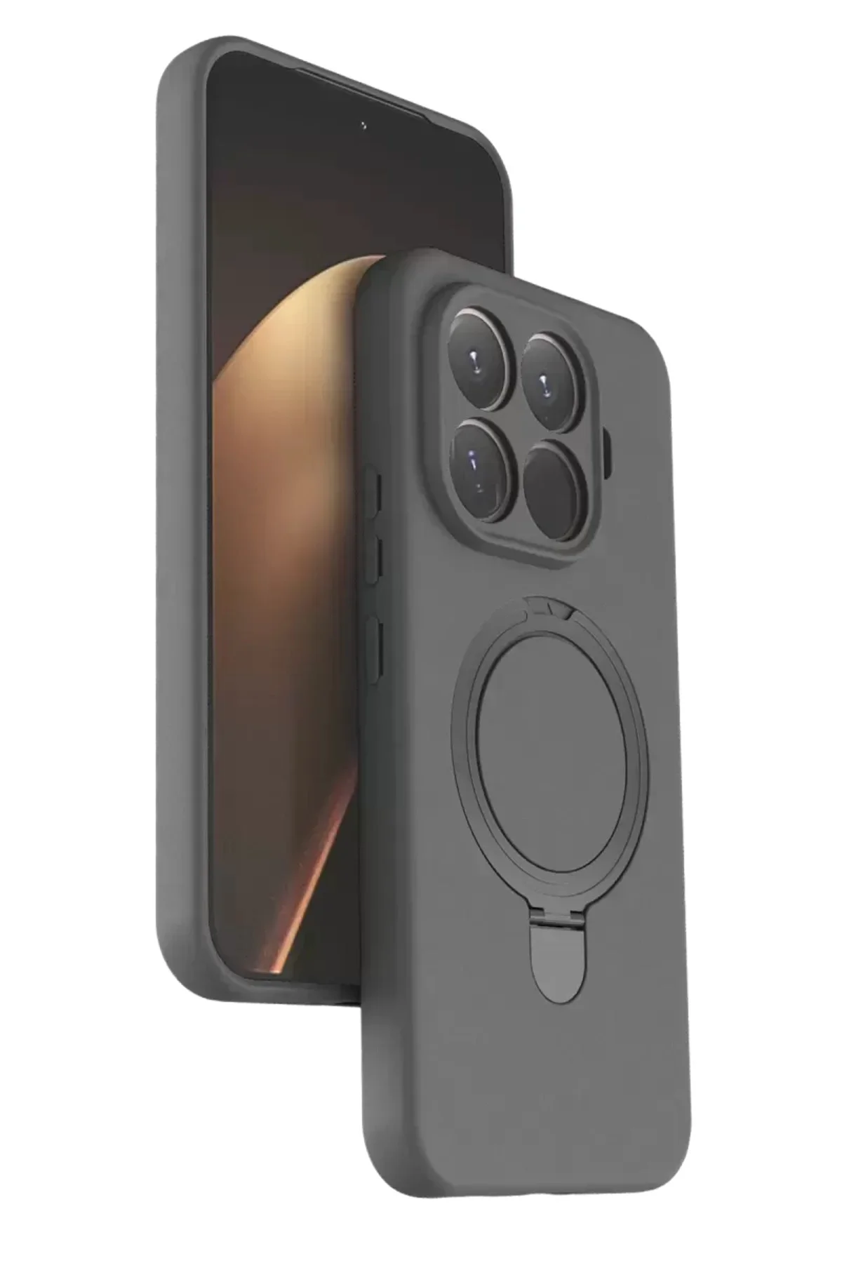 Newface Xiaomi Mi 15t Pro Regal Magsafe Standlı Kapak - Titan Gri