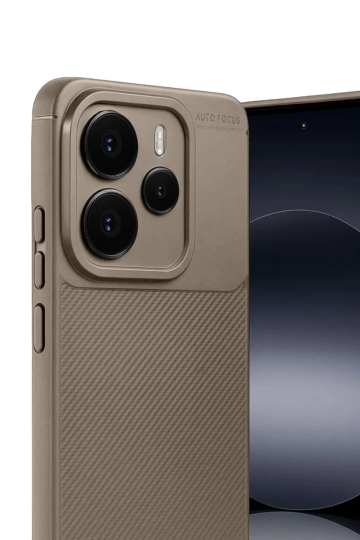 Newface Xiaomi Note 14 5g Auto Focus Karbon Kapak - Kahverengi