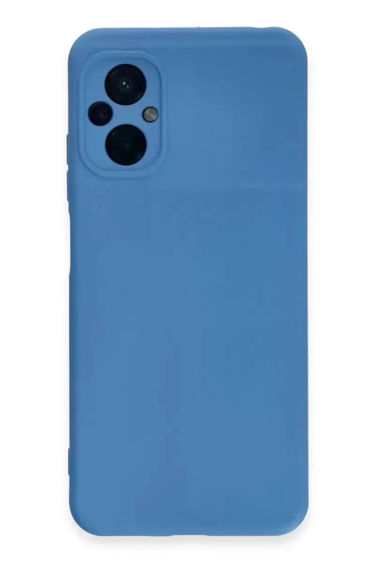 Newface Xiaomi Poco M5 Kılıf Nano İçi Kadife Silikon - Mavi