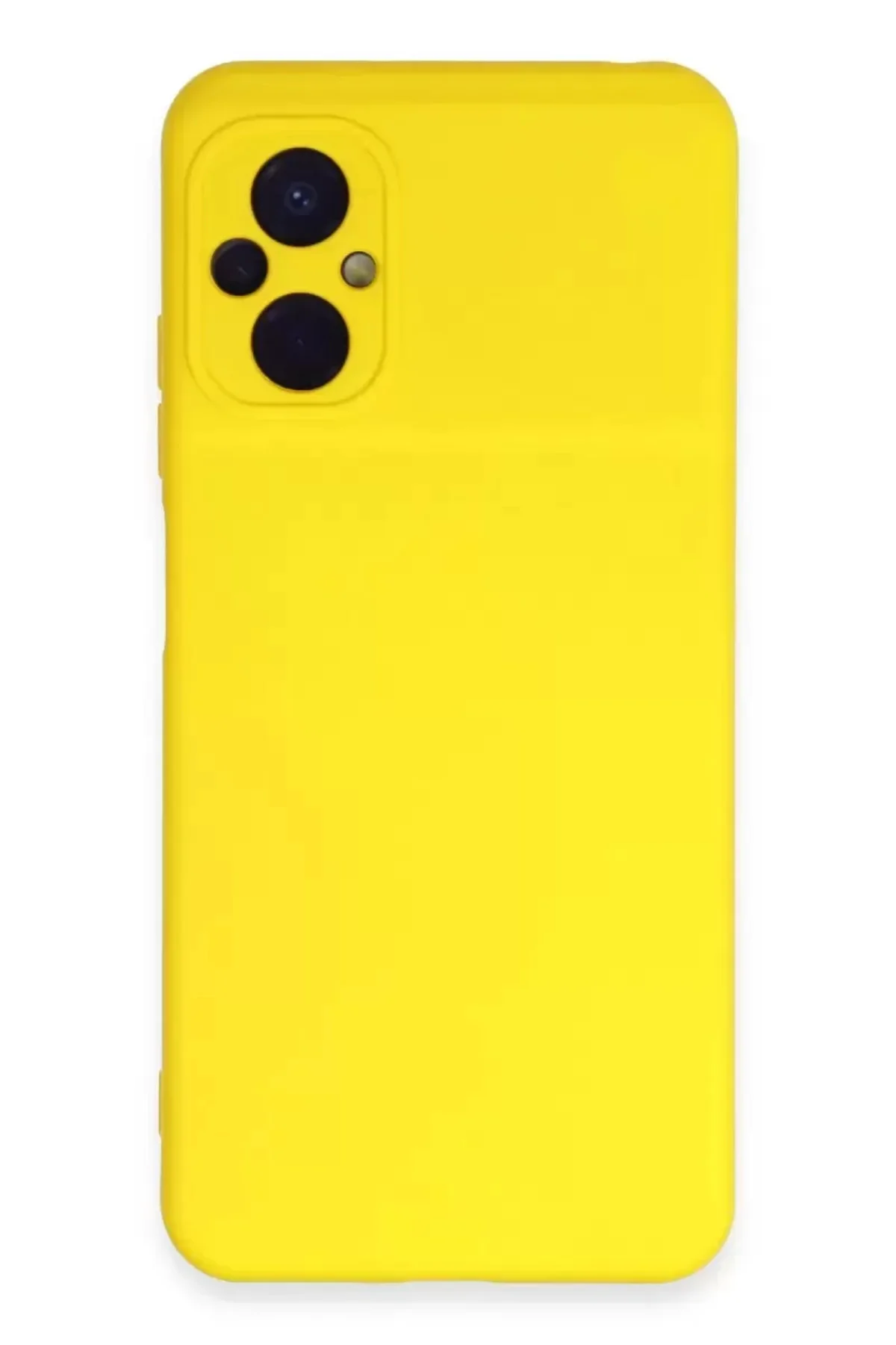Newface Xiaomi Poco M5 Kılıf Nano İçi Kadife Silikon - Sarı