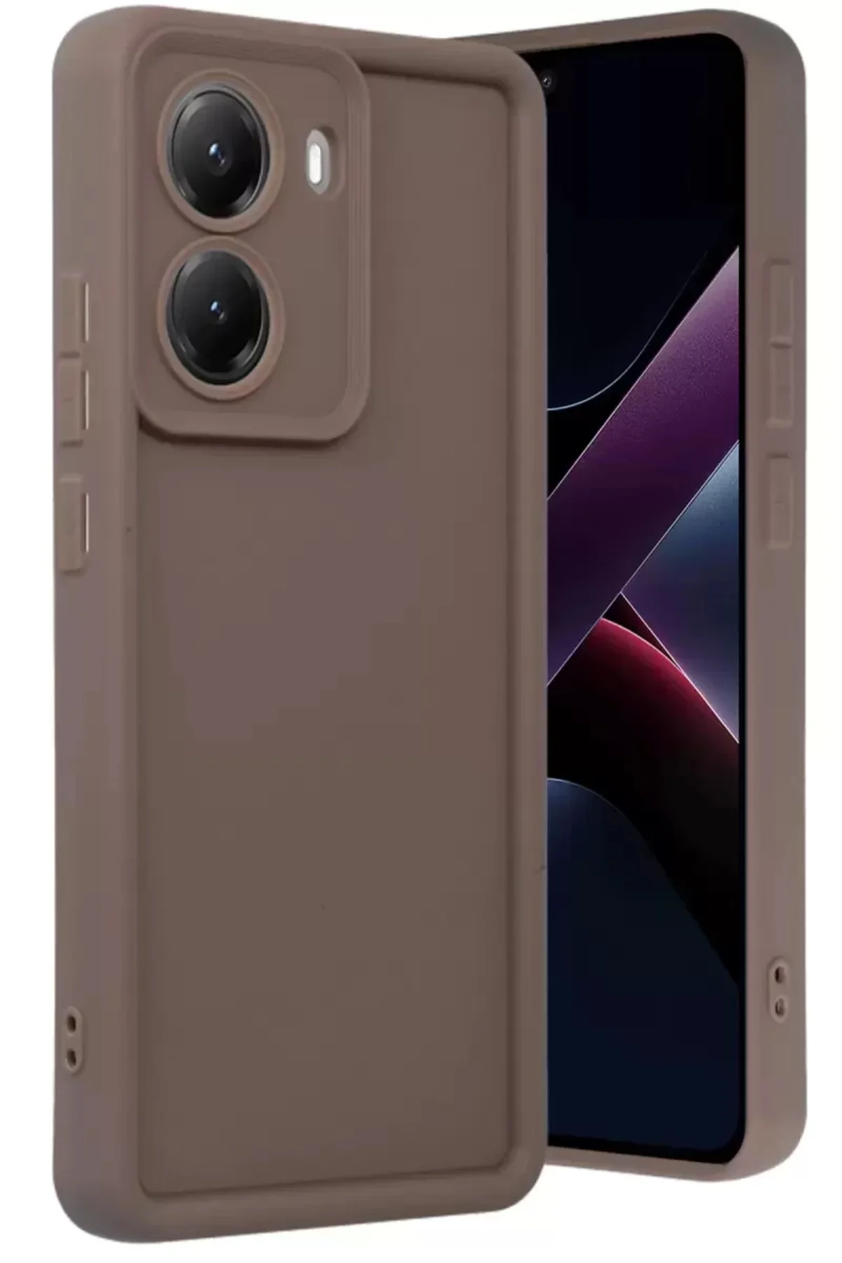 Newface Xiaomi Poco X7 Pro Viera Silikon - Kahverengi