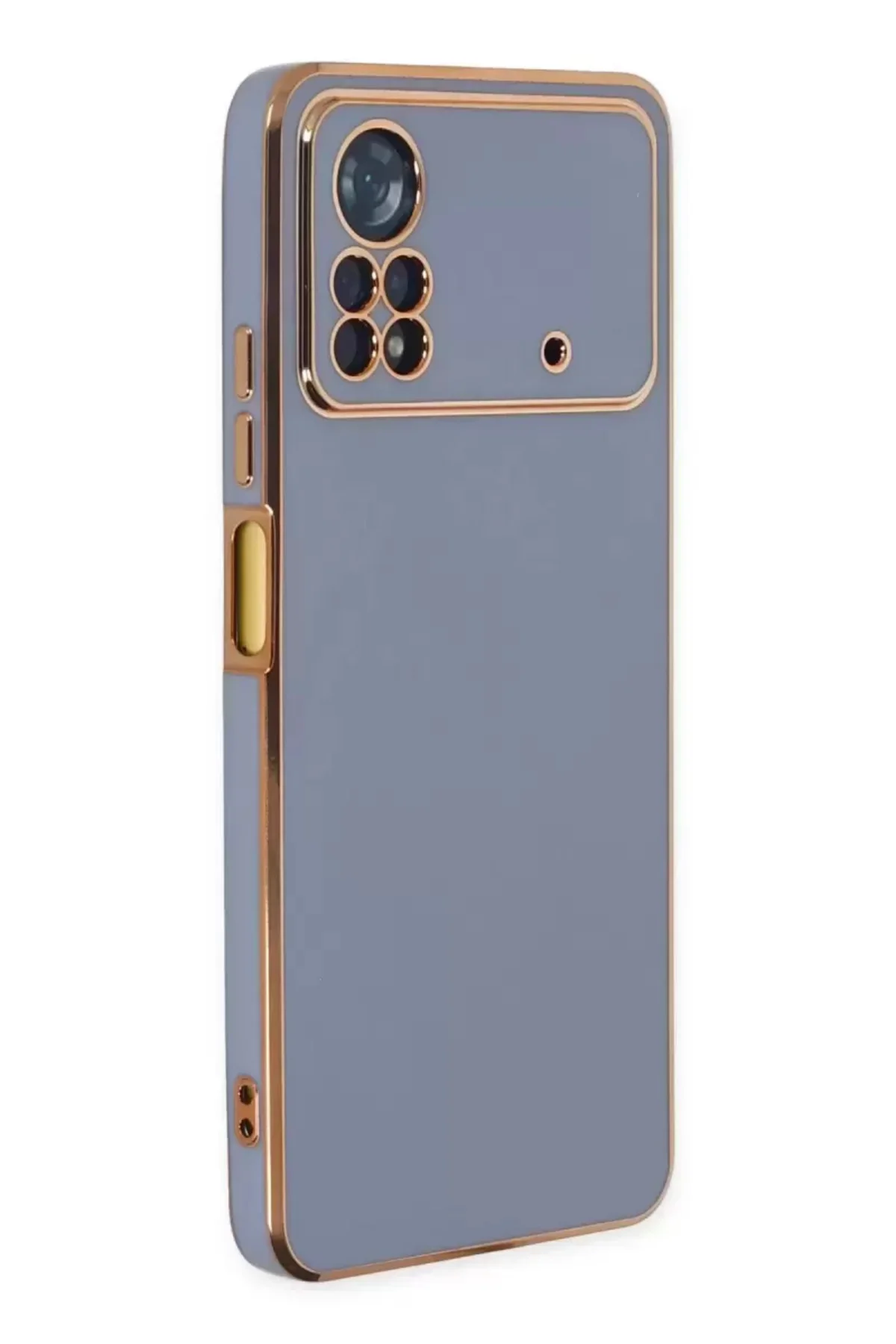 Newface Xiaomi Poco X4 Pro 5g Kılıf Volet Silikon - Mavi
