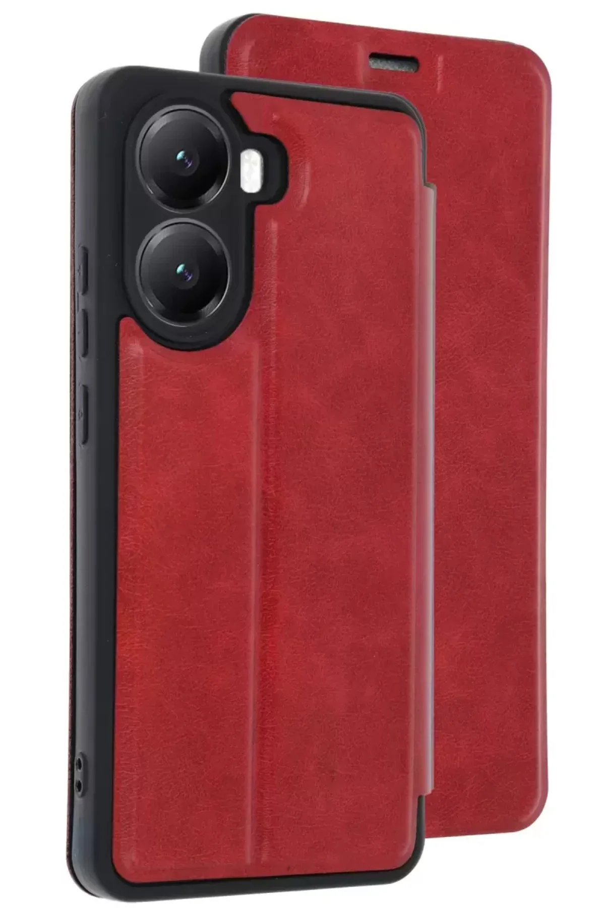 Newface Xiaomi Poco X7 Pro Kılıf Flip Cover - Kırmızı