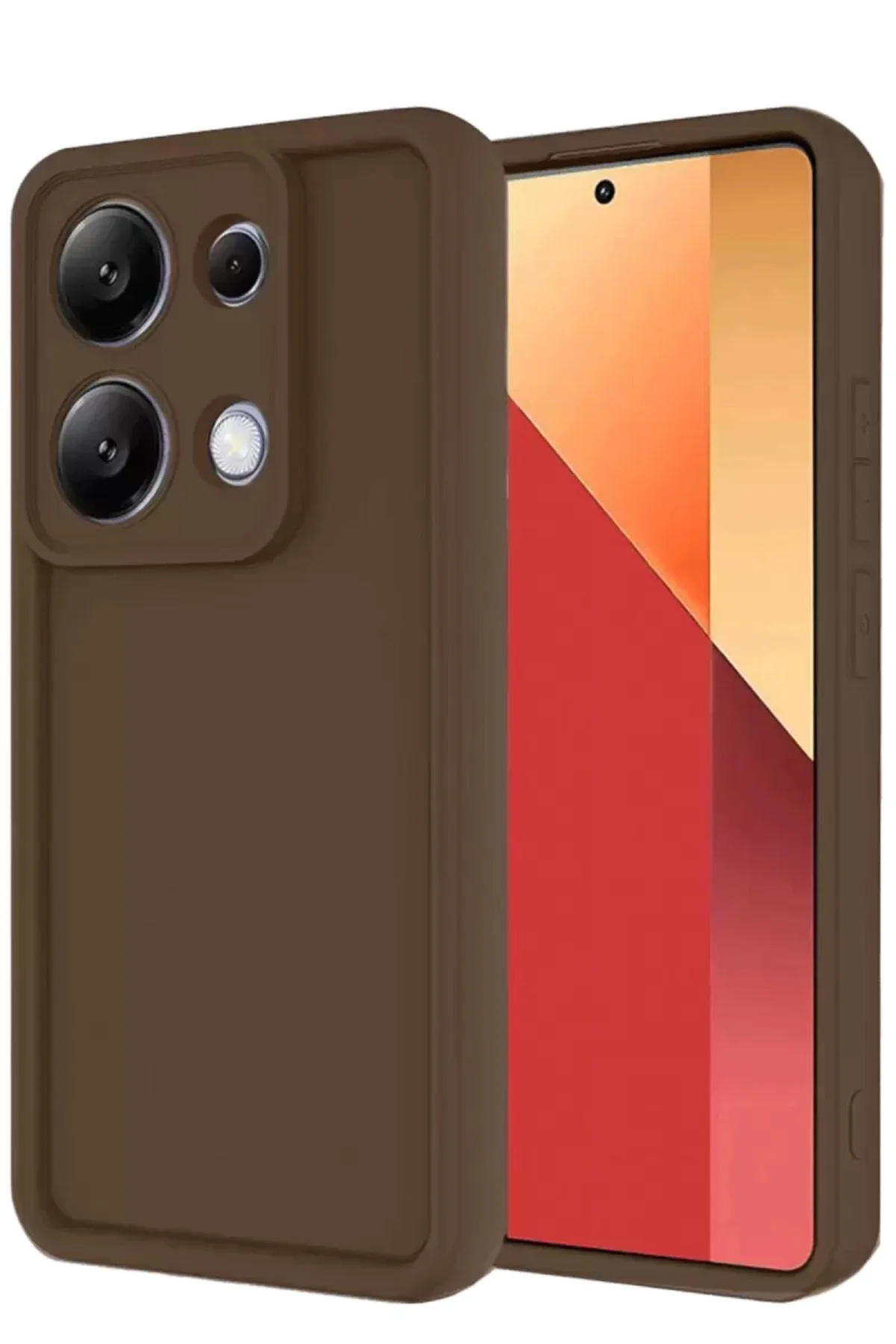 Newface Xiaomi Redmi Note 13 Pro 4g Kılıf Viera Silikon - Kahverengi