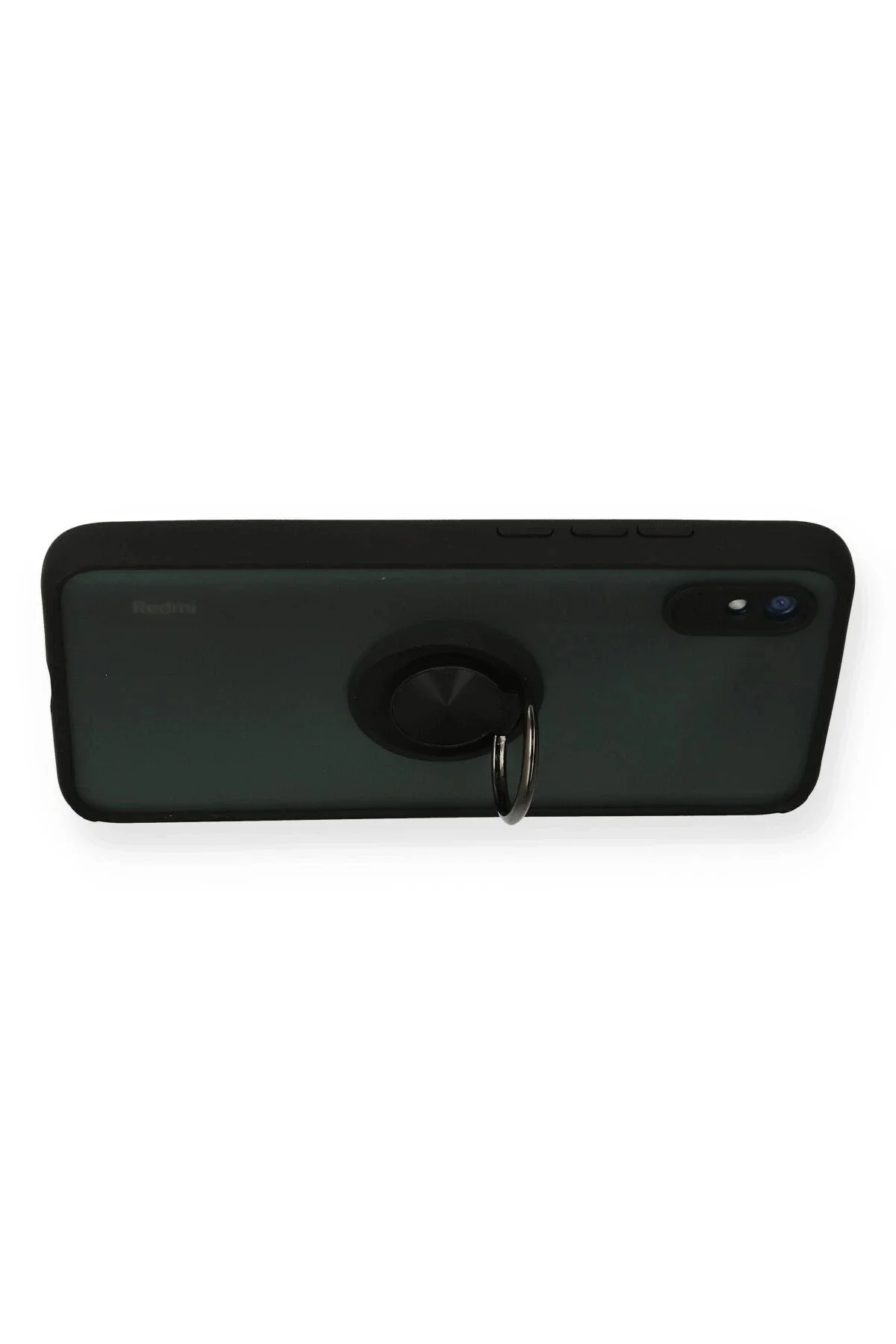 Newface Xiaomi Redmi 9a Kılıf Montreal Yüzüklü Silikon Kapak - Siyah