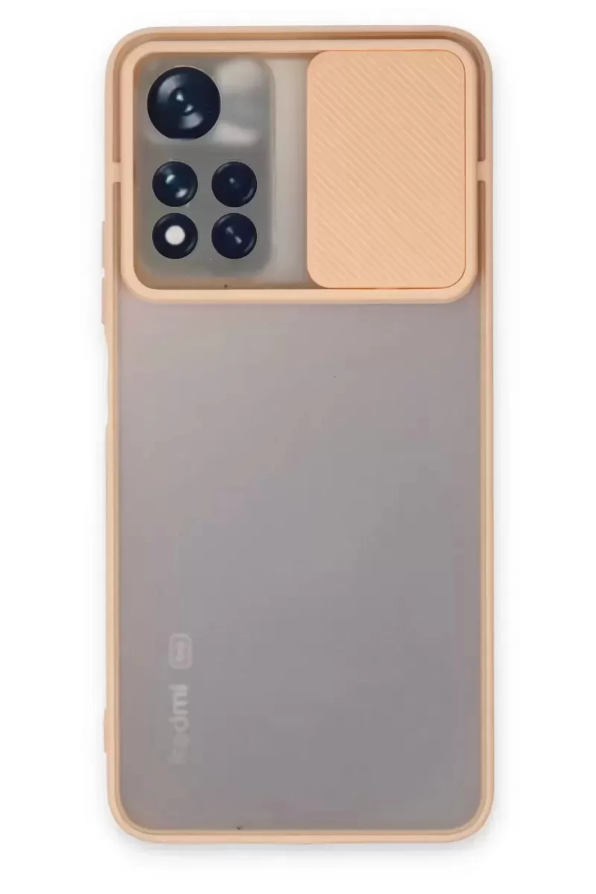 Newface Xiaomi Redmi Note 11t Kılıf Palm Buzlu Kamera Sürgülü Silikon - Pembe