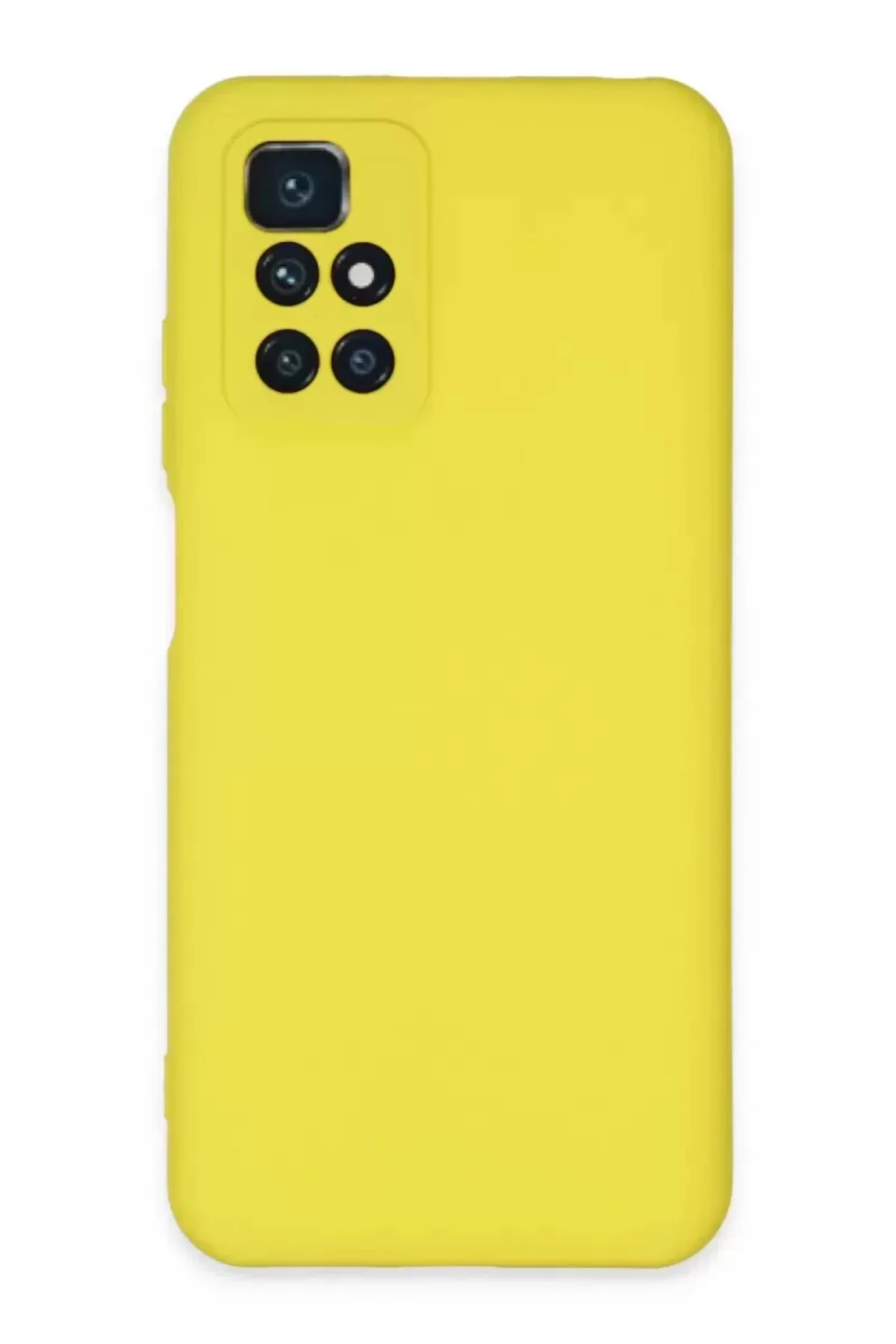 Newface Xiaomi Redmi 10 2022 Kılıf Nano İçi Kadife Silikon - Sarı