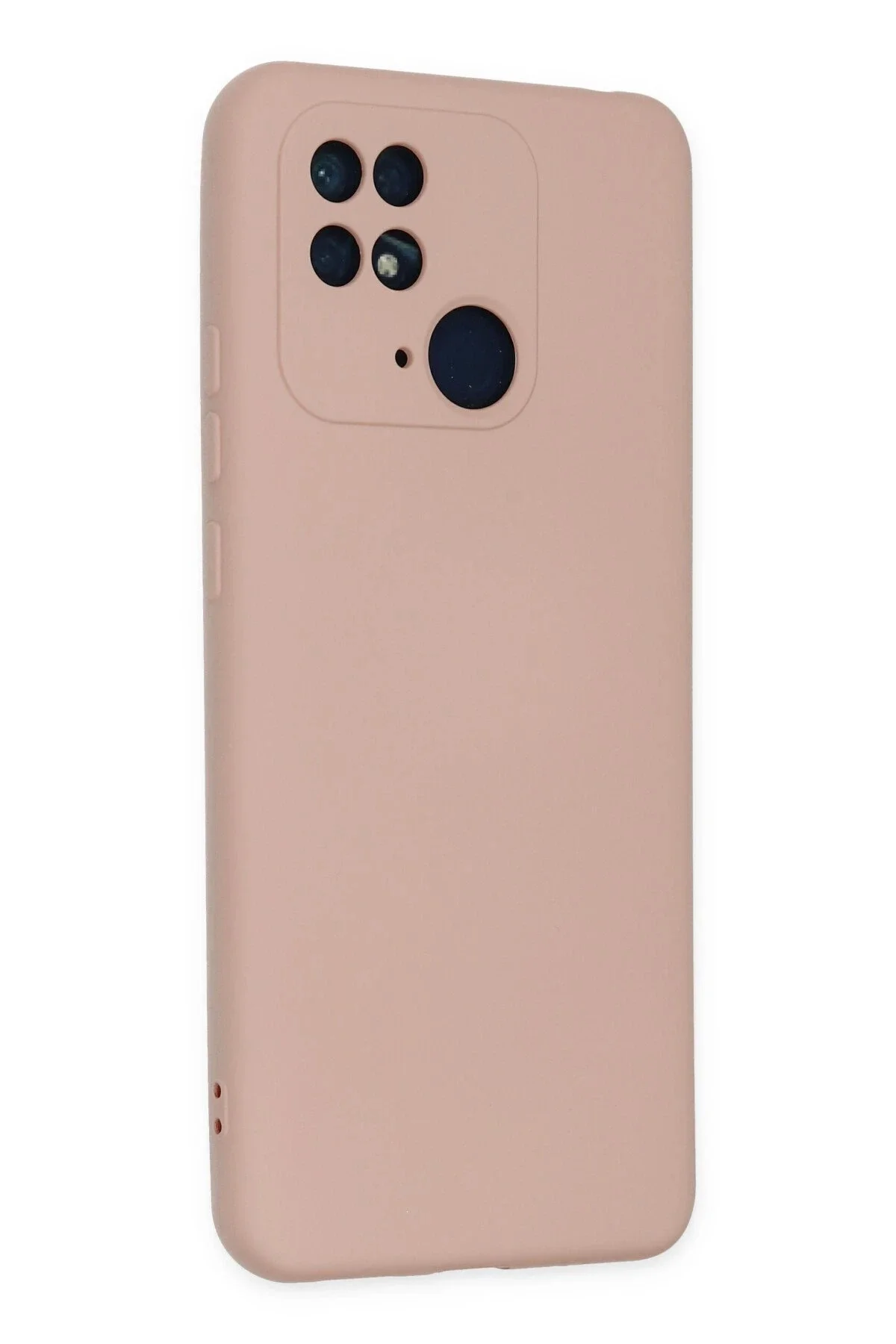 Newface Xiaomi Redmi 10c Kılıf Nano İçi Kadife Silikon - Pudra
