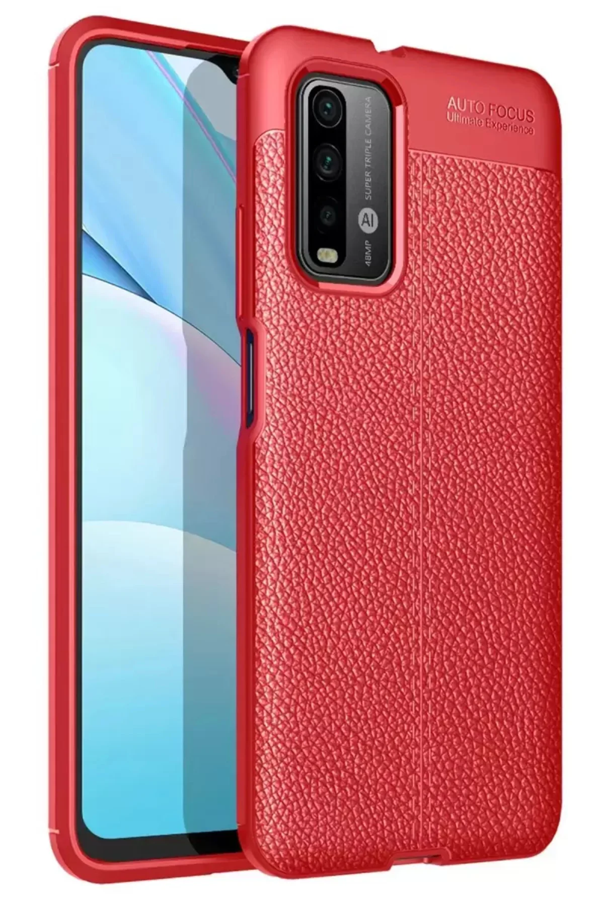 Newface Xiaomi Redmi 9t Kılıf Auto Focus Kapak - Kırmızı