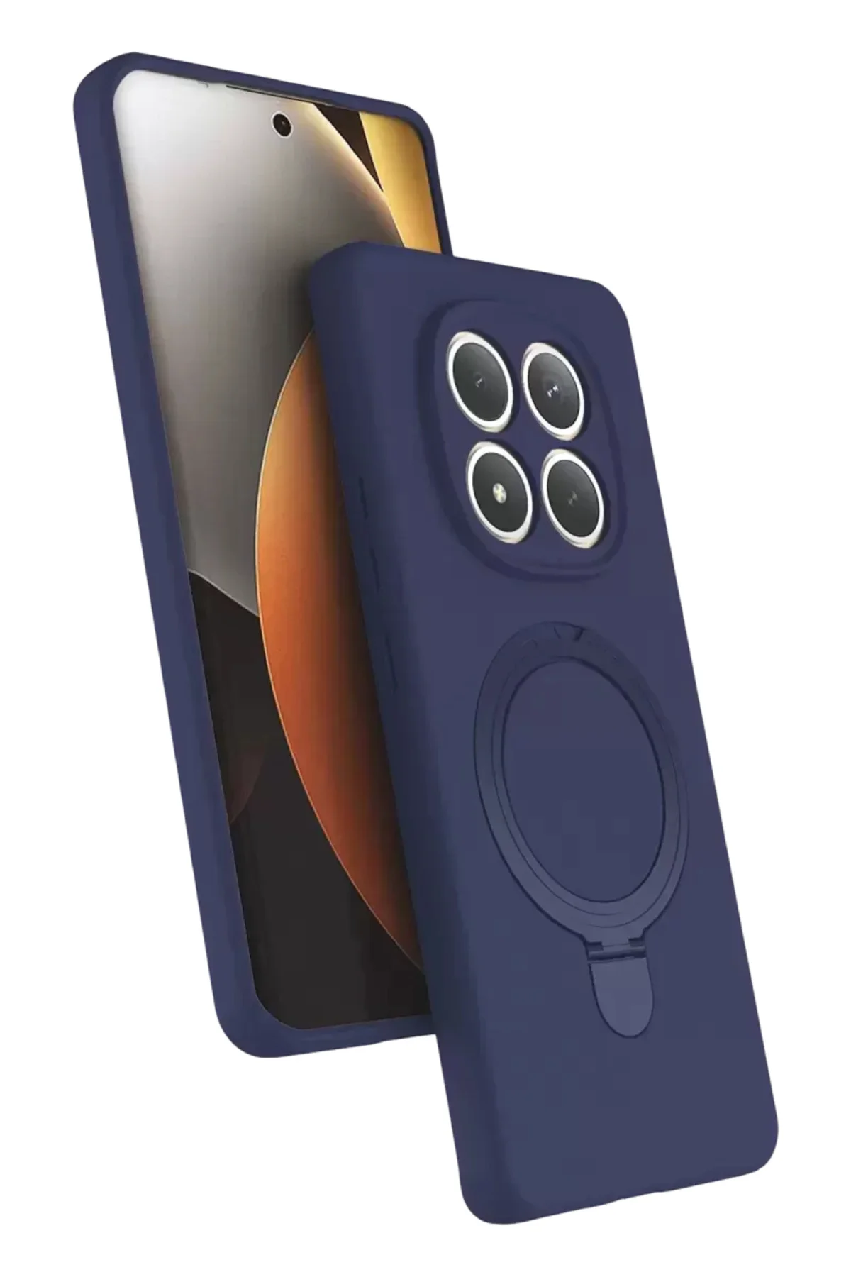 Newface Xiaomi Redmi Note 15 4g Regal Magsafe Standlı Kapak - Lacivert