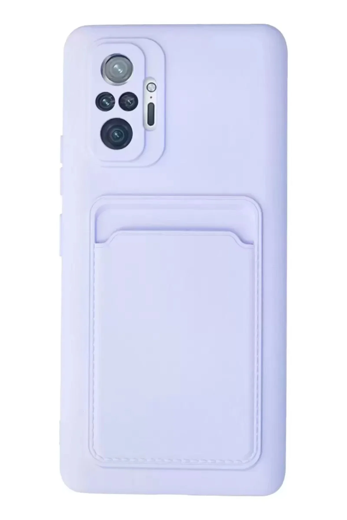 Newface Xiaomi Redmi Note 10 Pro Kılıf Kelvin Kartvizitli Silikon - Lila