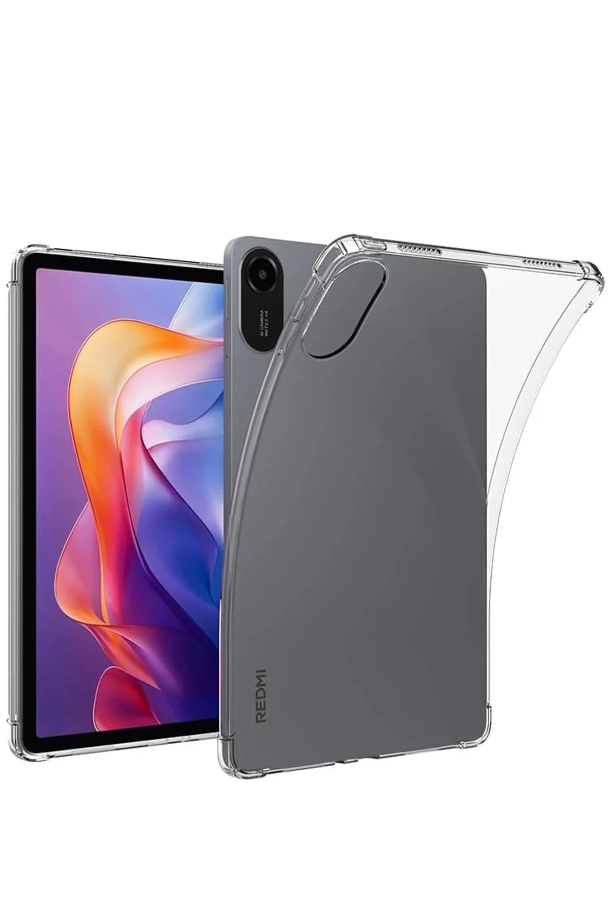 Newface Xiaomi Redmi Pad 2 Kılıf Anti Shock Tablet Silikon - Şeff