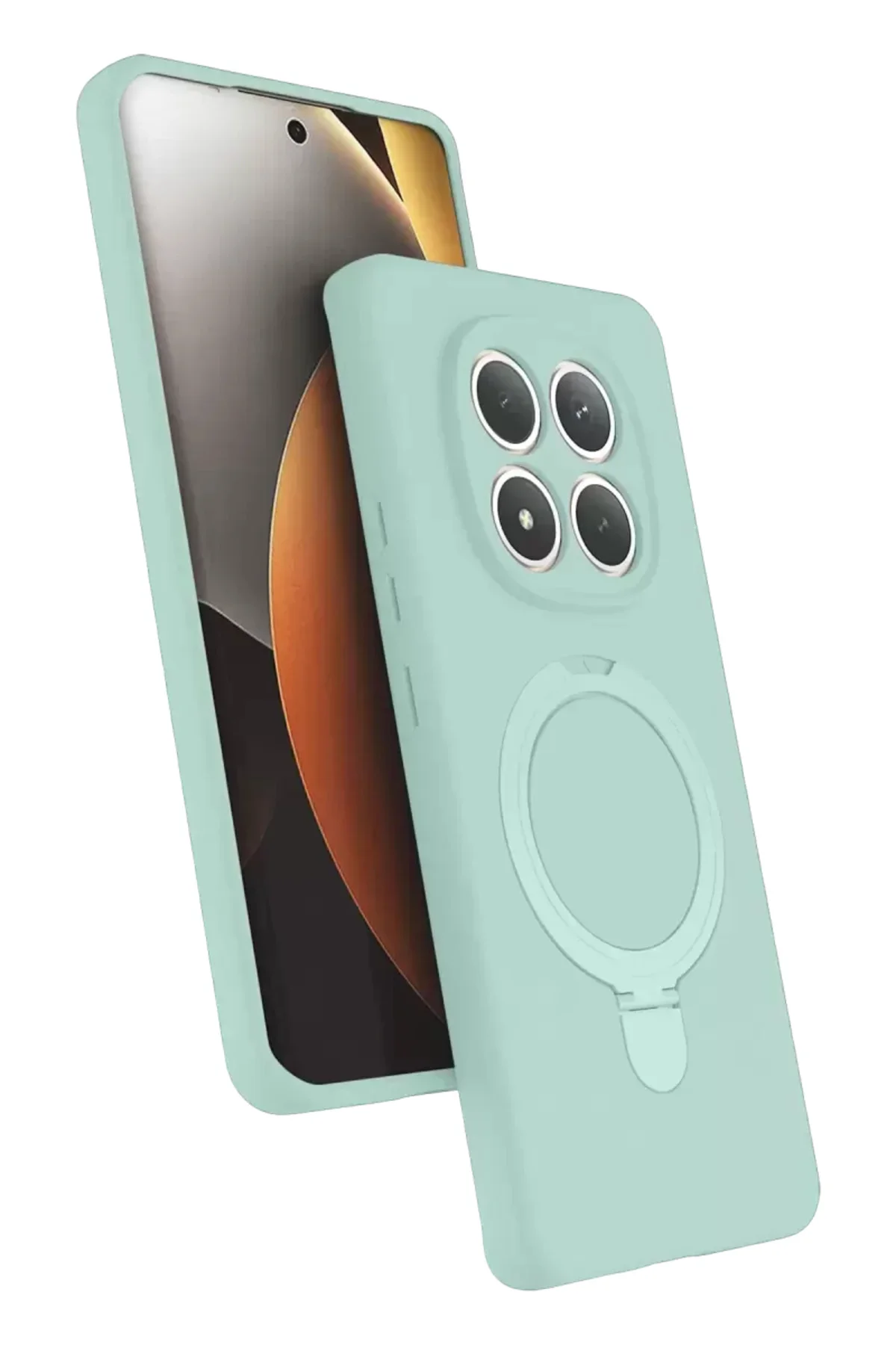 Newface Xiaomi Redmi Note 15 Pro 4g Regal Magsafe Standlı Kapak - Su Yeşili