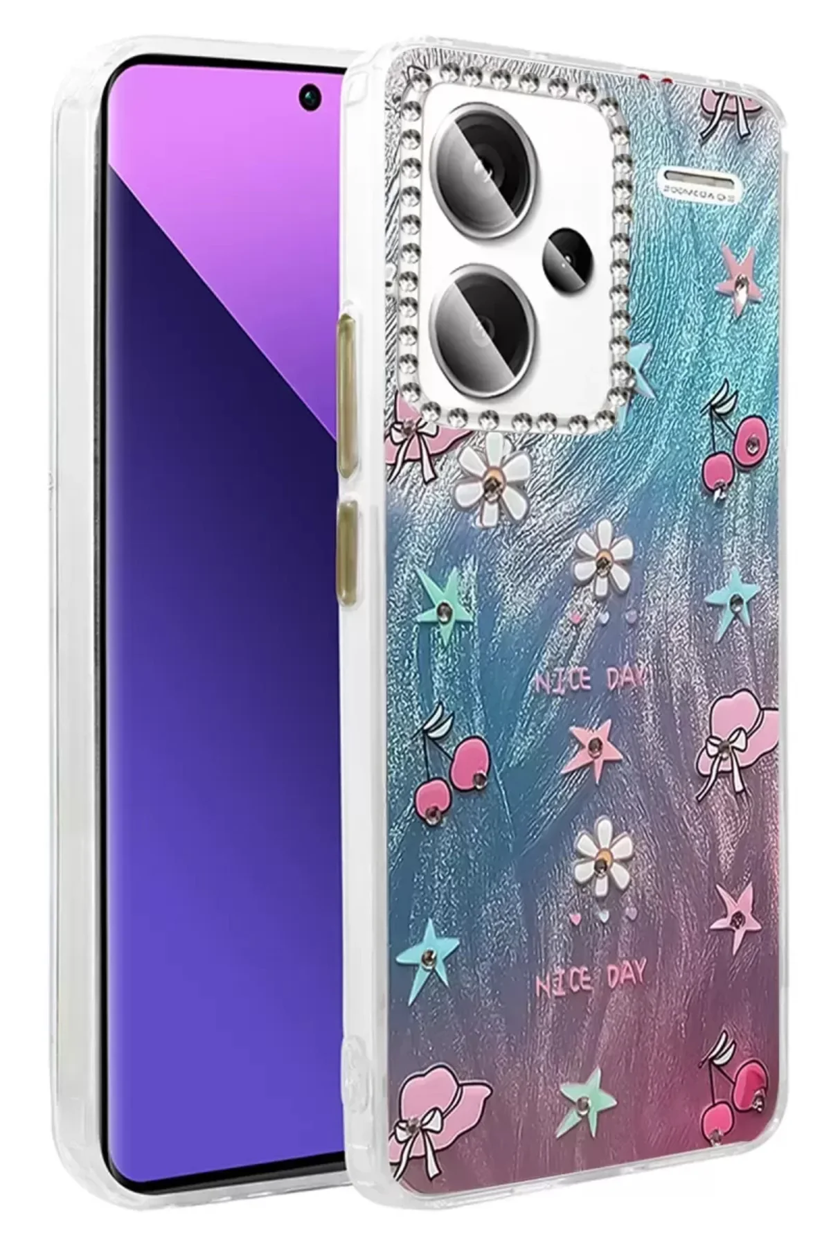 Newface Xiaomi Redmi Note 13 Pro Plus Kılıf Blade Aynalı Desenli 