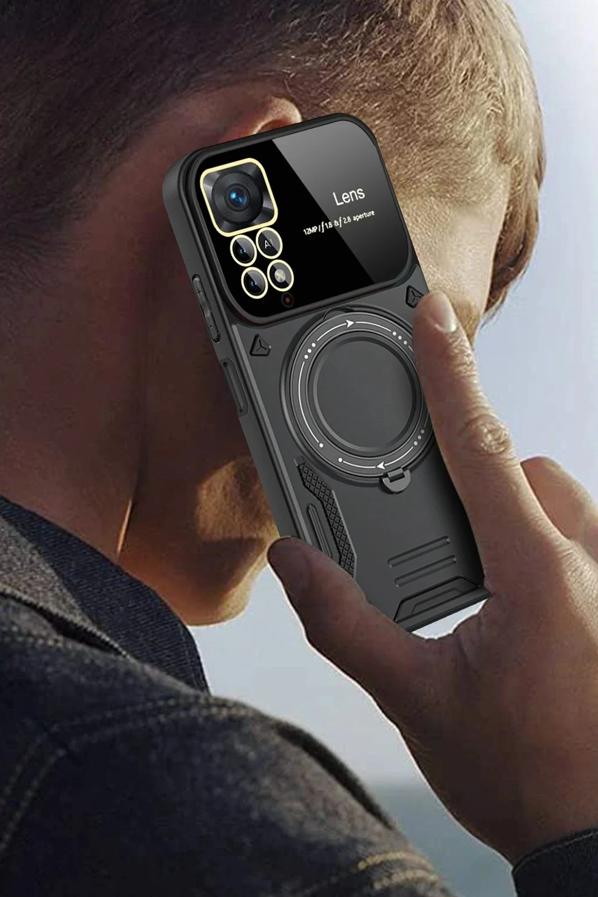Newface Xiaomi Redmi Note 12 Pro 4g Kılıf Joy Lens Standlı Kapak 