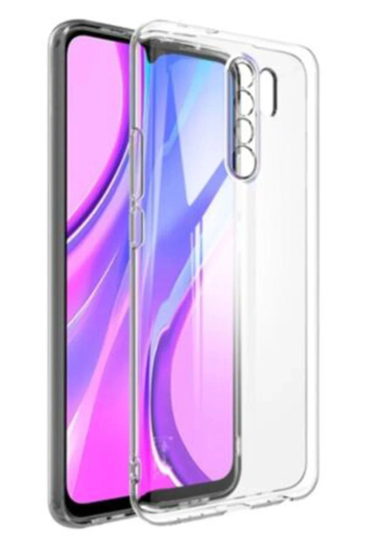 Newface Xiaomi Redmi 9 Kılıf Lüx Şeffaf Silikon - Şeffaf