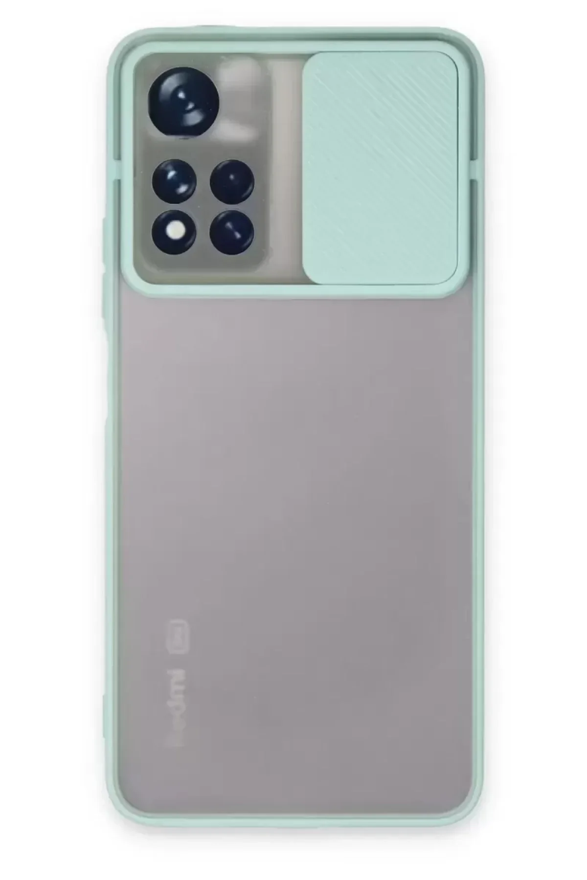 Newface Xiaomi Redmi Note 11 Pro Plus 5g Kılıf Palm Buzlu Kamera Sürgülü Silikon - Turkuaz