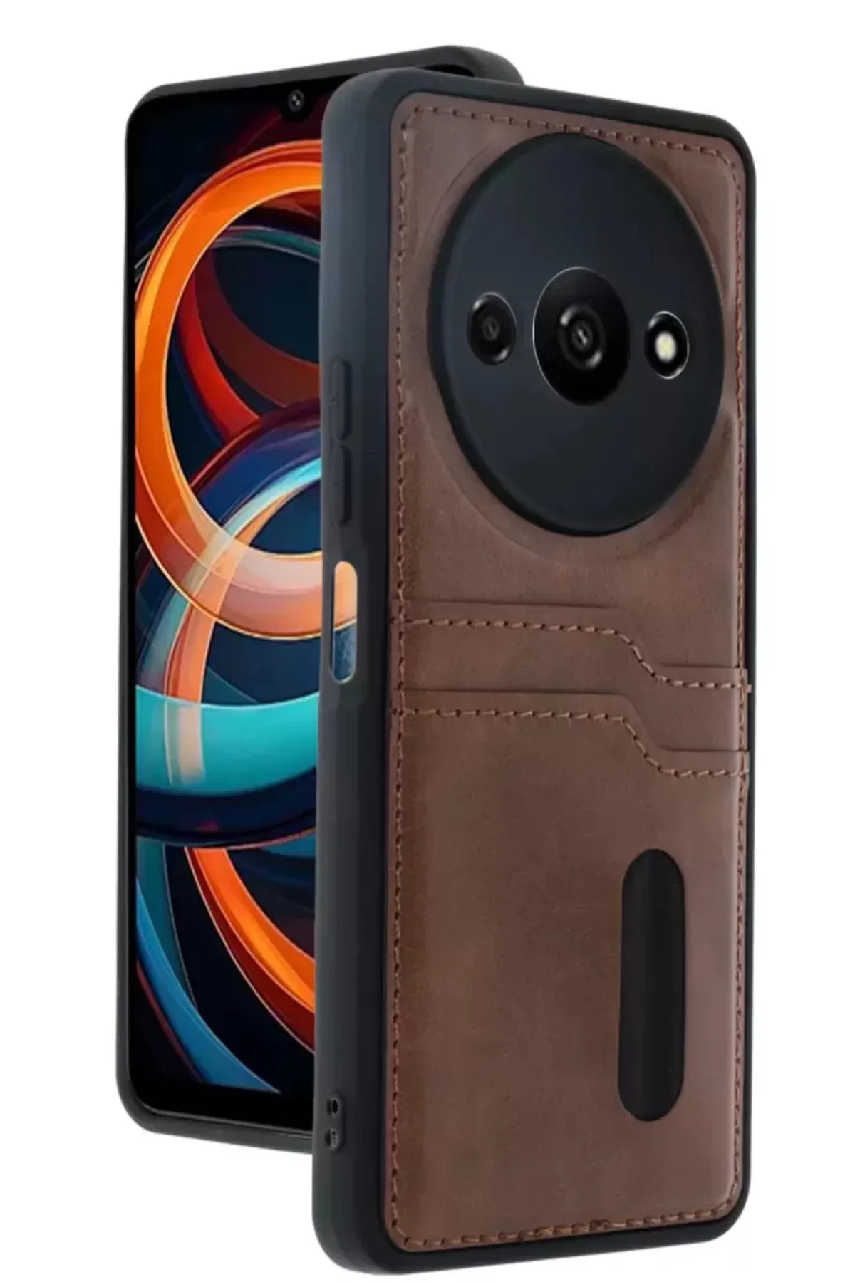 Newface Xiaomi Redmi A3 4g Kılıf Sara Kartvizitli Deri Kılıf - Ta