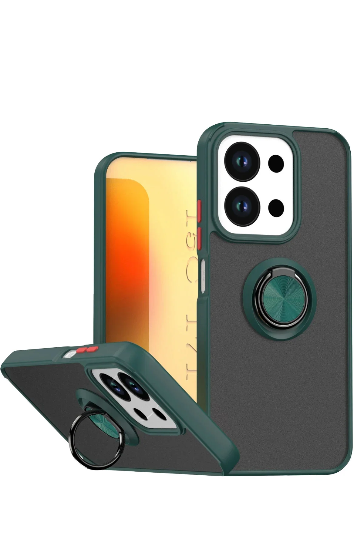 Newface Xiaomi Redmi 15c 4g Montreal Yüzüklü Silikon Kapak - Yeşi