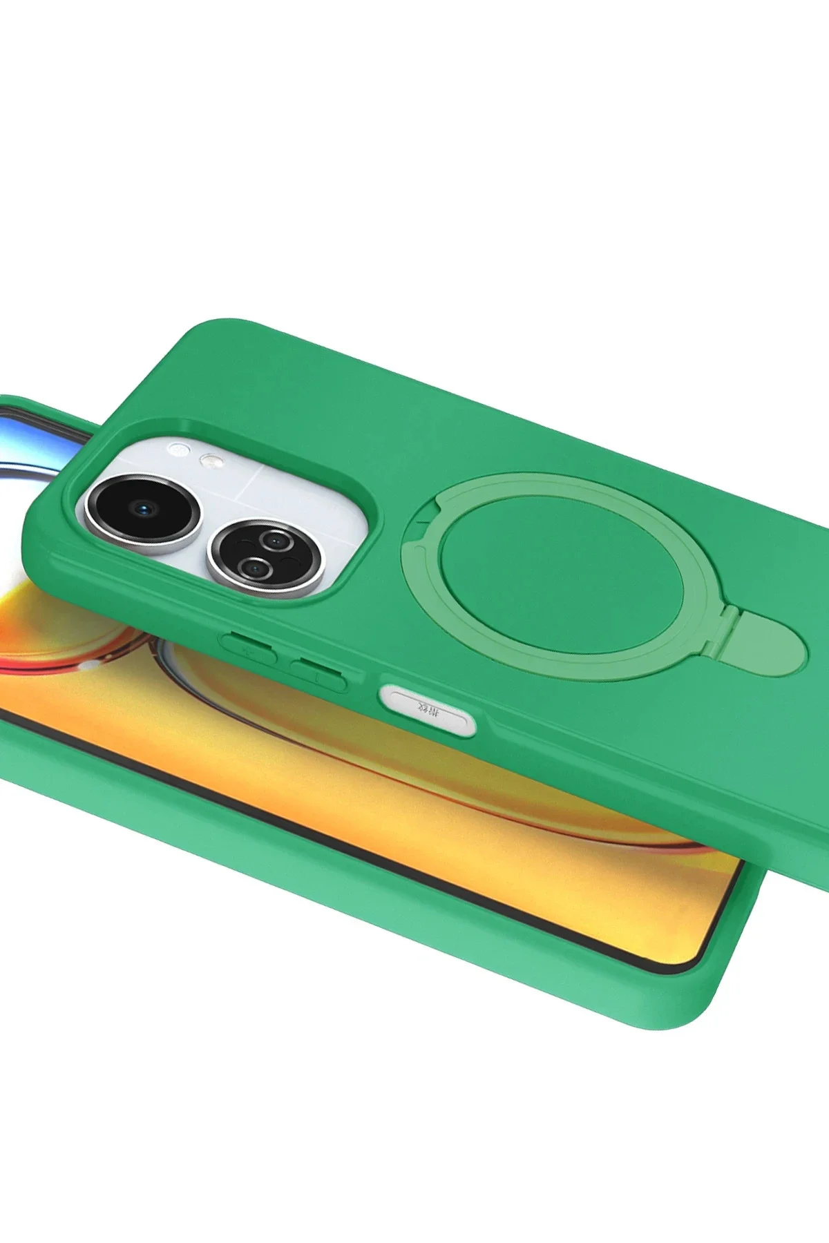 Newface Xiaomi Redmi 13c Regal Magsafe Standlı Kapak - Yeşil