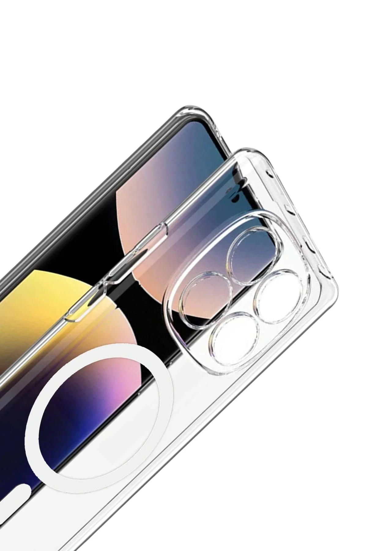 Newface Xiaomi Redmi Note 14 Pro 4g Combo Sert Şeffaf Magsafe Kapak - Şeffaf