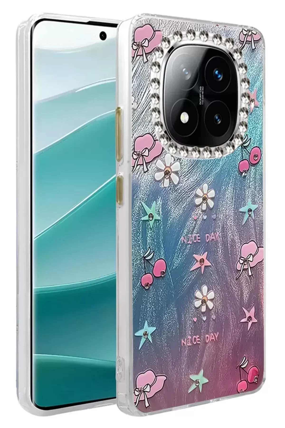 Newface Xiaomi Redmi Note 14 Pro 5g Kılıf Blade Aynalı Desenli Kapak - Desen 4