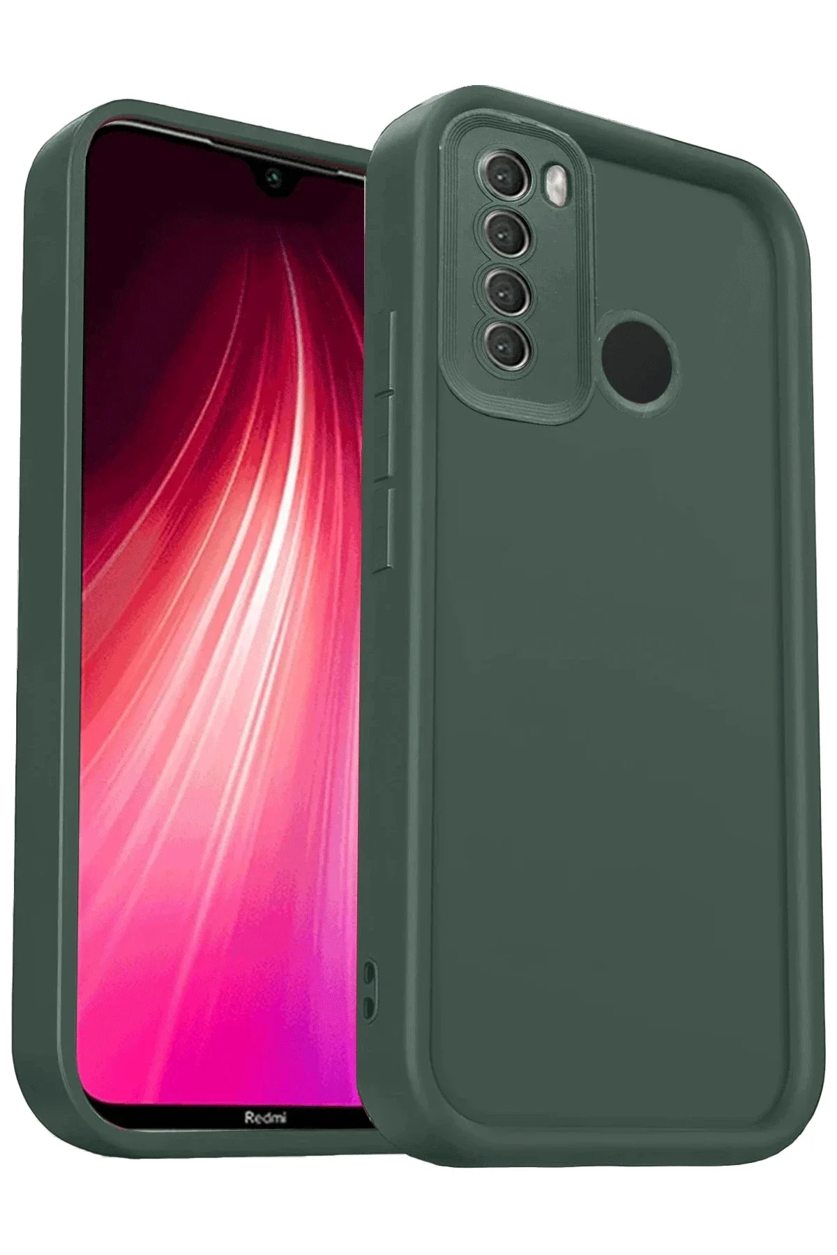 Newface Xiaomi Redmi Note 8 Kılıf Viera Silikon - Koyu Yeşil