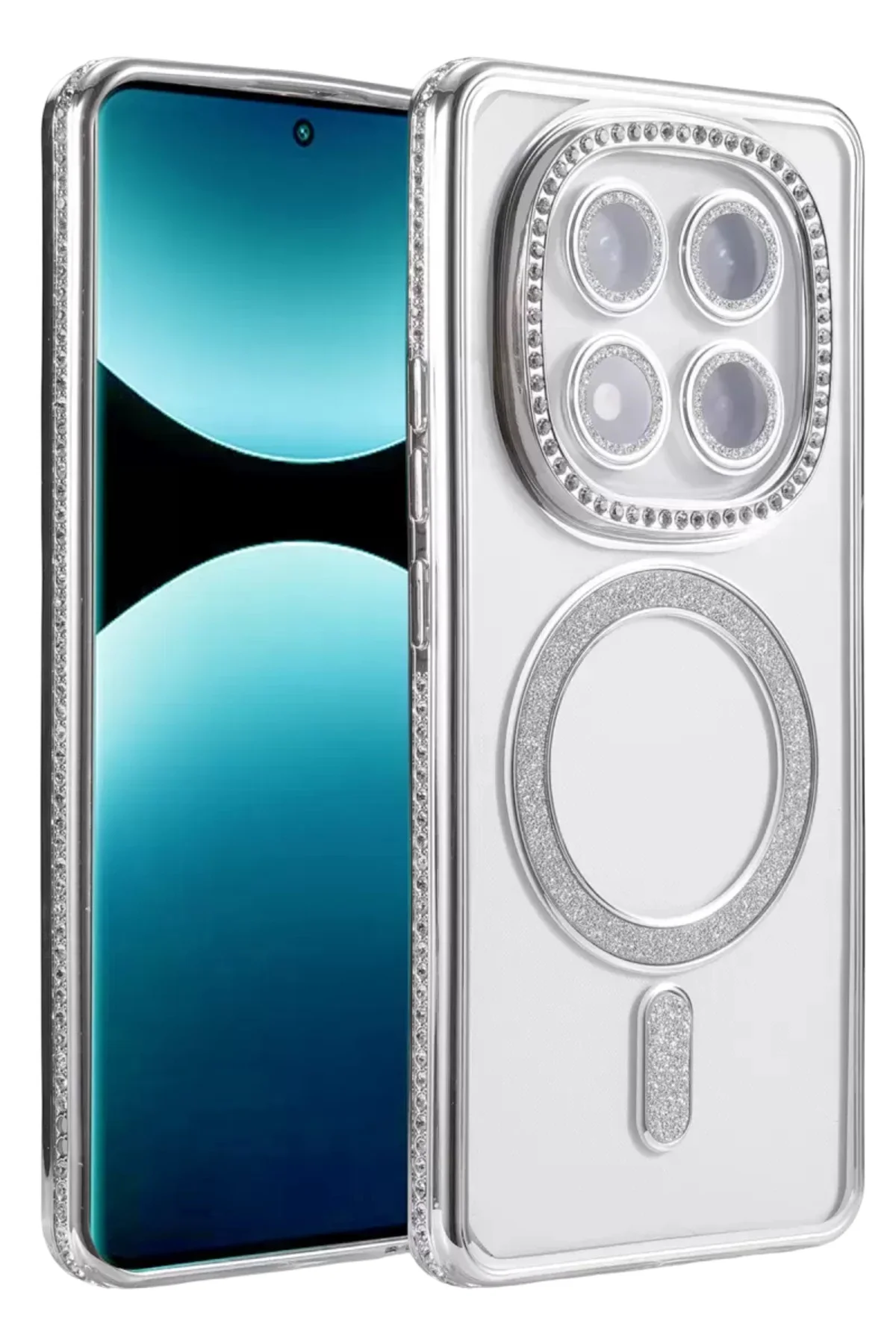 Newface Xiaomi Redmi Note 15 Pro 5g Joke Simli Magneticsafe Kılıf - Gümüş