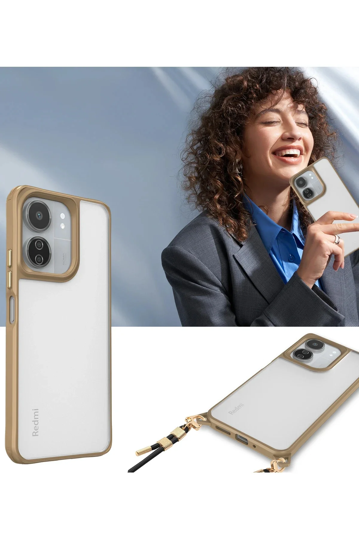 Newface Xiaomi Redmi 13c Kılıf Penta Silikon Kılıf - Titan Gri