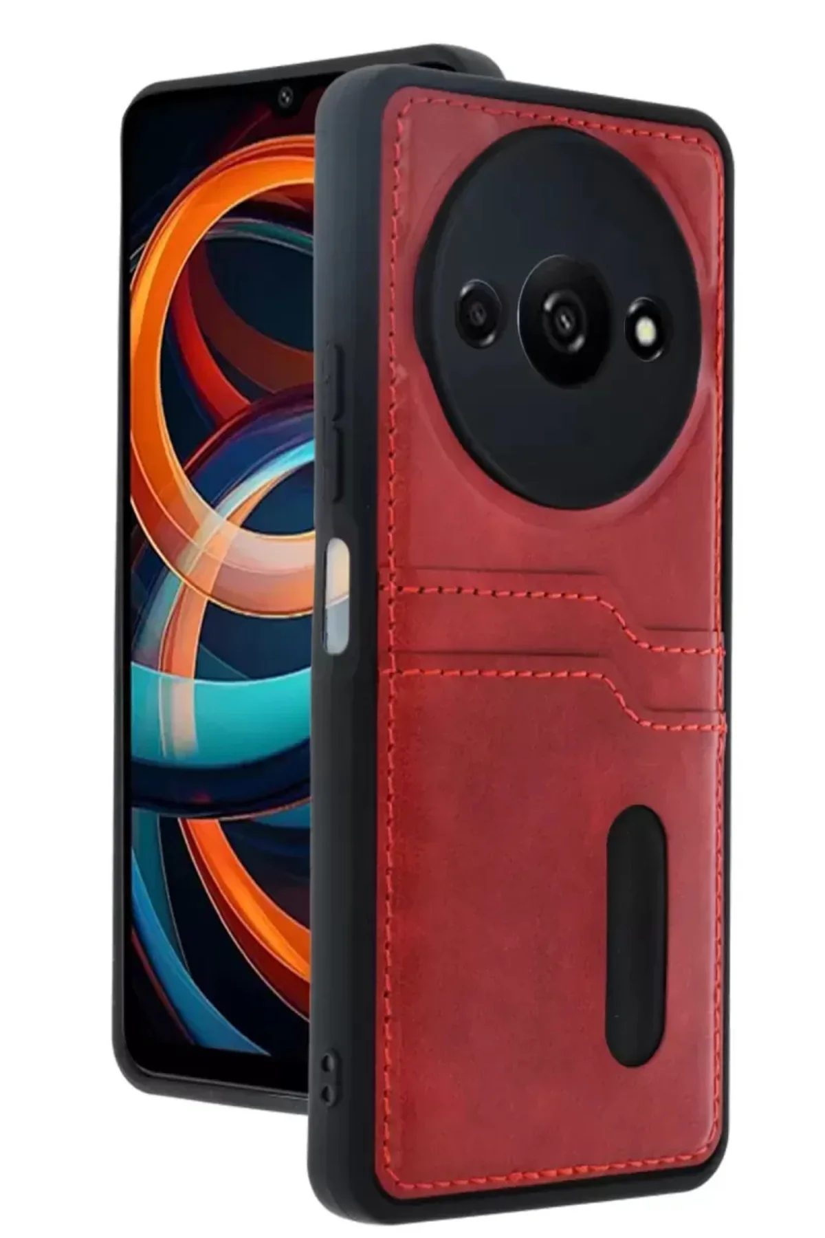 Newface Xiaomi Redmi A3 4g Kılıf Sara Kartvizitli Deri Kılıf - Kı