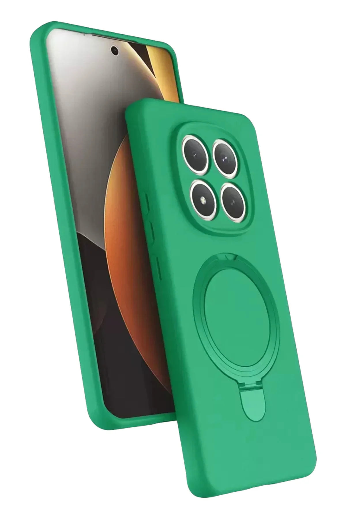 Newface Xiaomi Redmi Note 15 Pro 5g Regal Magsafe Standlı Kapak - Yeşil