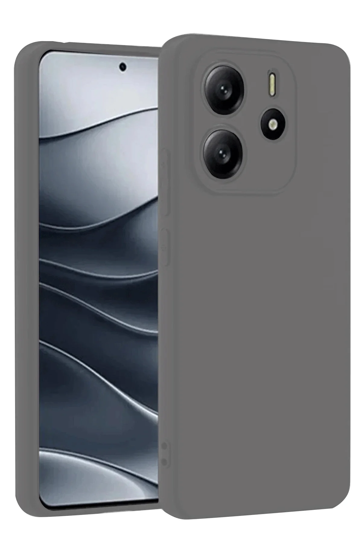 Newface Xiaomi Redmi Note 14 4g Kılıf First Silikon - Gri